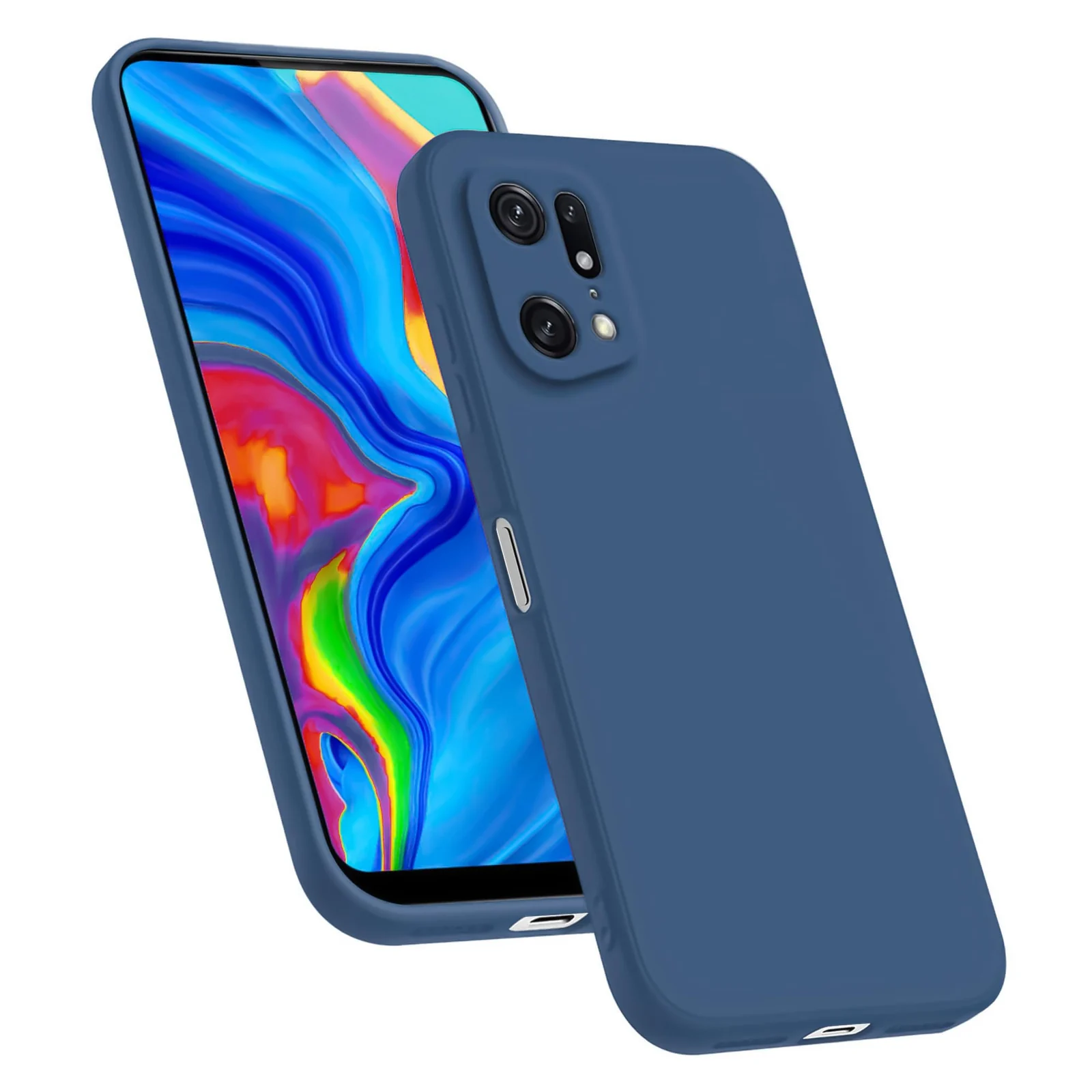 Dl3 Mobilak Oppo Find X5 Pro Case, Soft Flexible Liquid Silicone Gel Rubber Bumper Cover, Full Body Shockproof Protective Phone Case (Lavender Purple)