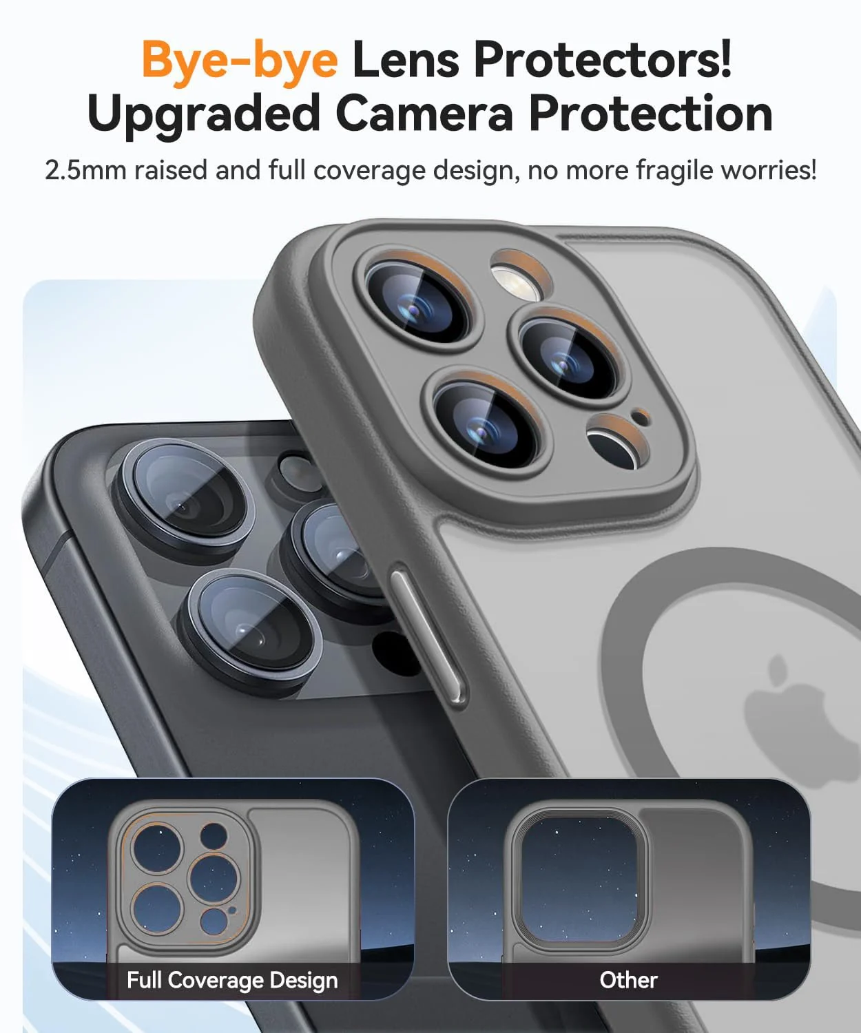 DL3 Mobilak Translucent Matte Case for iPhone 16 Pro Max, Compatible with MagSafe accessories, Supports wireless charging, Camera protection - Gray