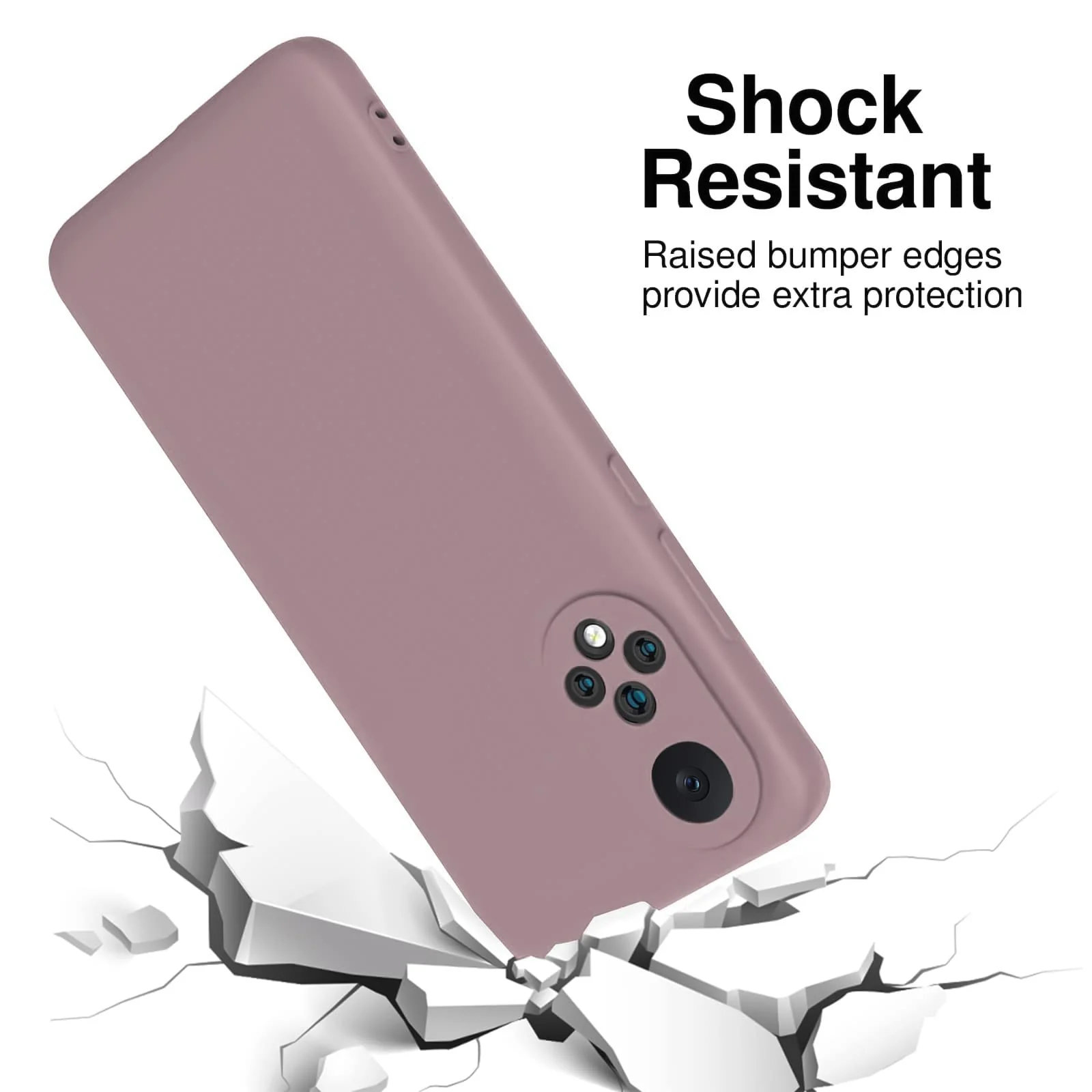 DL3 Mobilak Honor 50 / Huawei Nova 9 Case, Soft Flexible Silicone Gel Rubber Bumper Cover, Slim Fit Full Body Shockproof Protective Phone Case - Cashmere