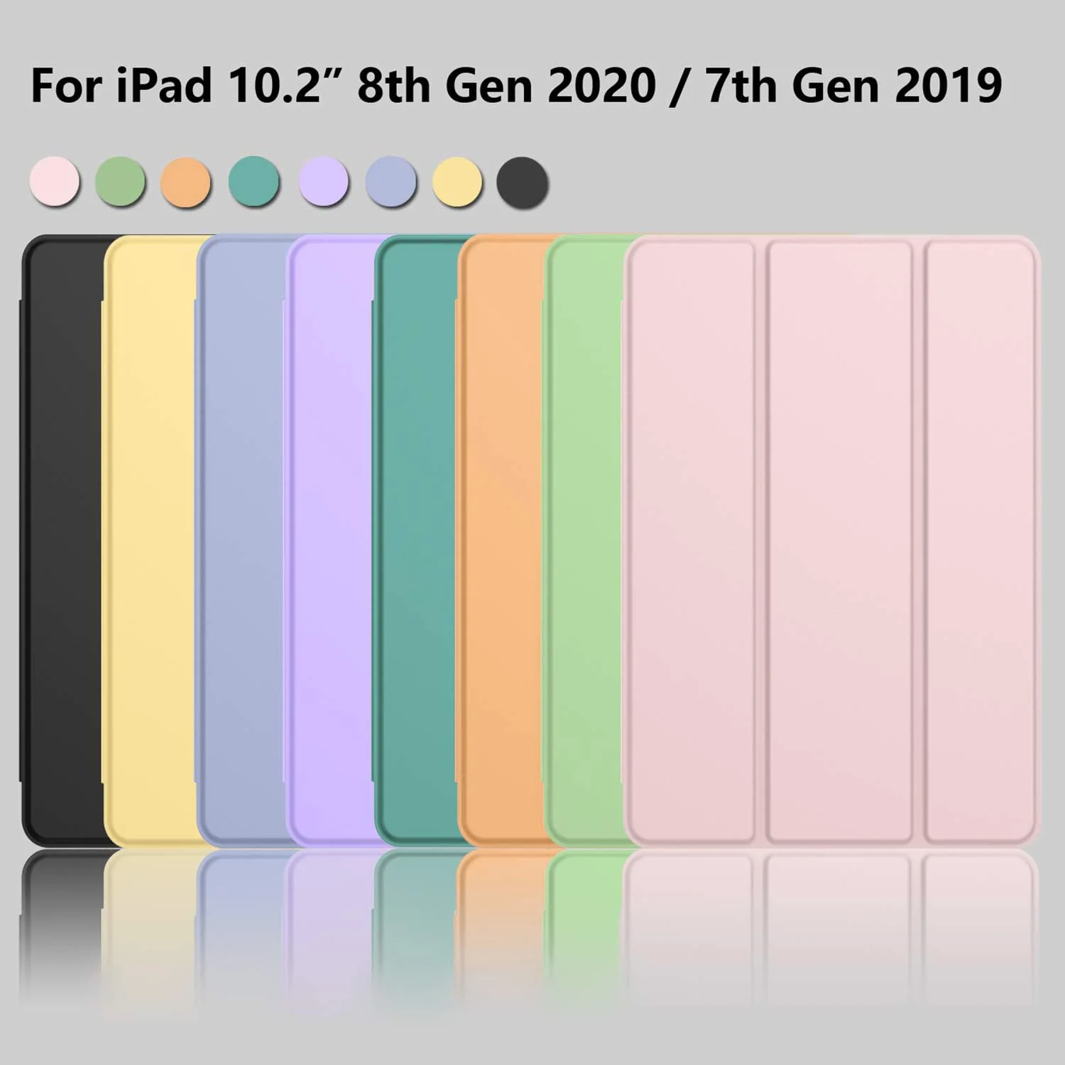 DL3 Mobilak iPad 9th/ 8th/ 7th Generation, Case for iPad 10.2-Inch 2021/2020/ 2019 with Pencil Holder, iPad 7th Gen 2019 Case with Soft Silicone Back, Auto Wake/Sleep Cover - Pink Sand