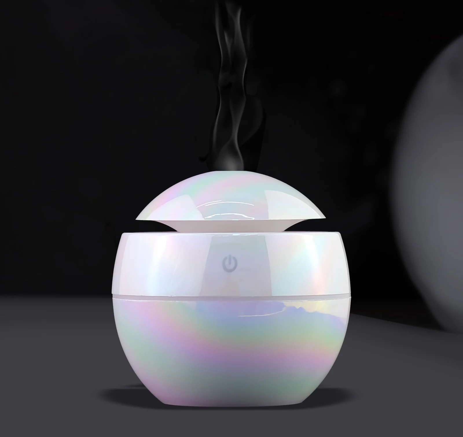 mobigon Wood Cool Mist Ultrasonic Humidifier for Room Moisture, Aroma Diffuser for Home, 200ml Essential Oil Diffuser with 7 Colorful Night Light, Auto Shut-Off, Home, Office, car (A.White)