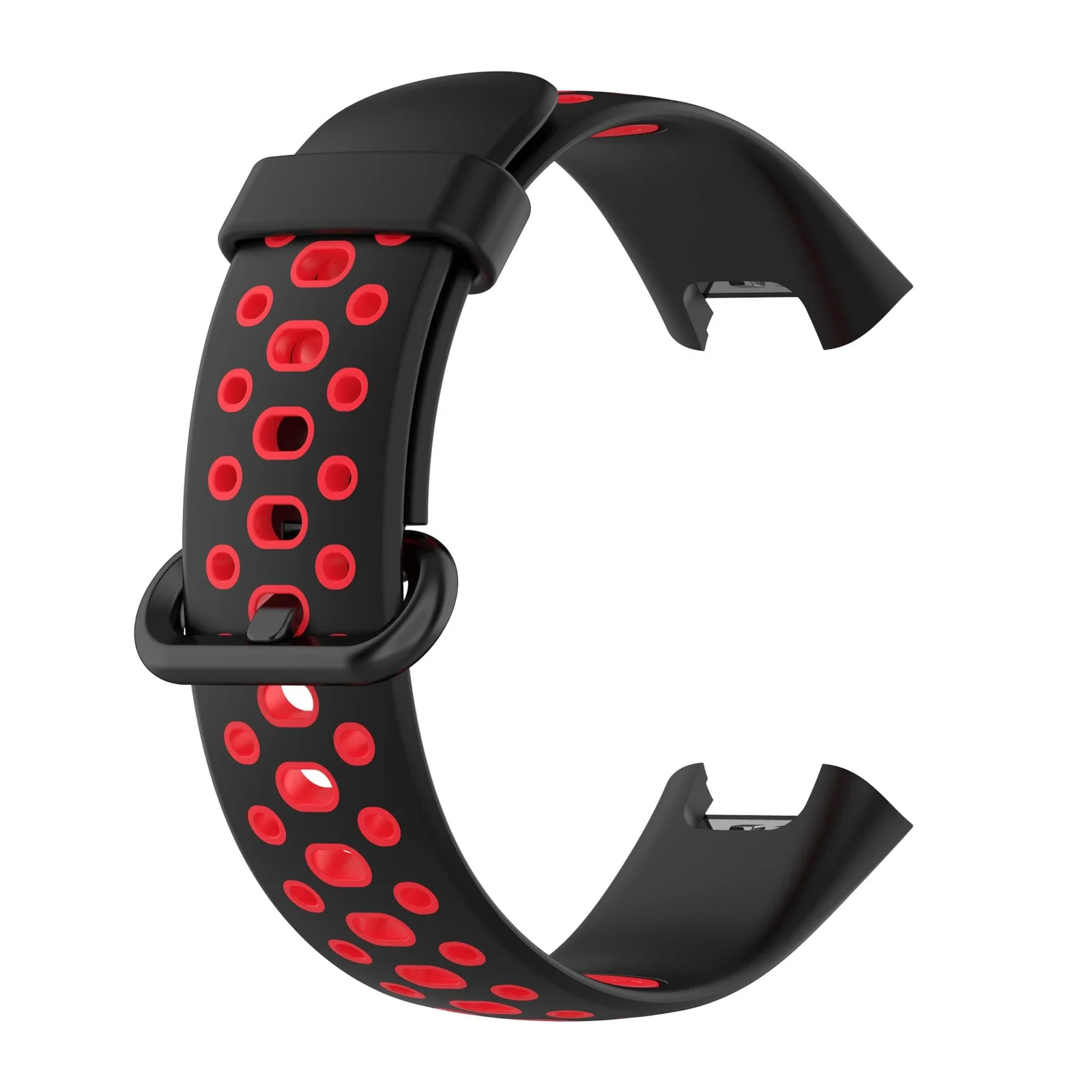DL3 Mobilak Strap Compatible with Xiaomi Redmi Watch 2 Lite/Poco Watch/Redmi Watch 2 / Horloge 2 Soft Replacement Sport Silicone Strap - Black Red