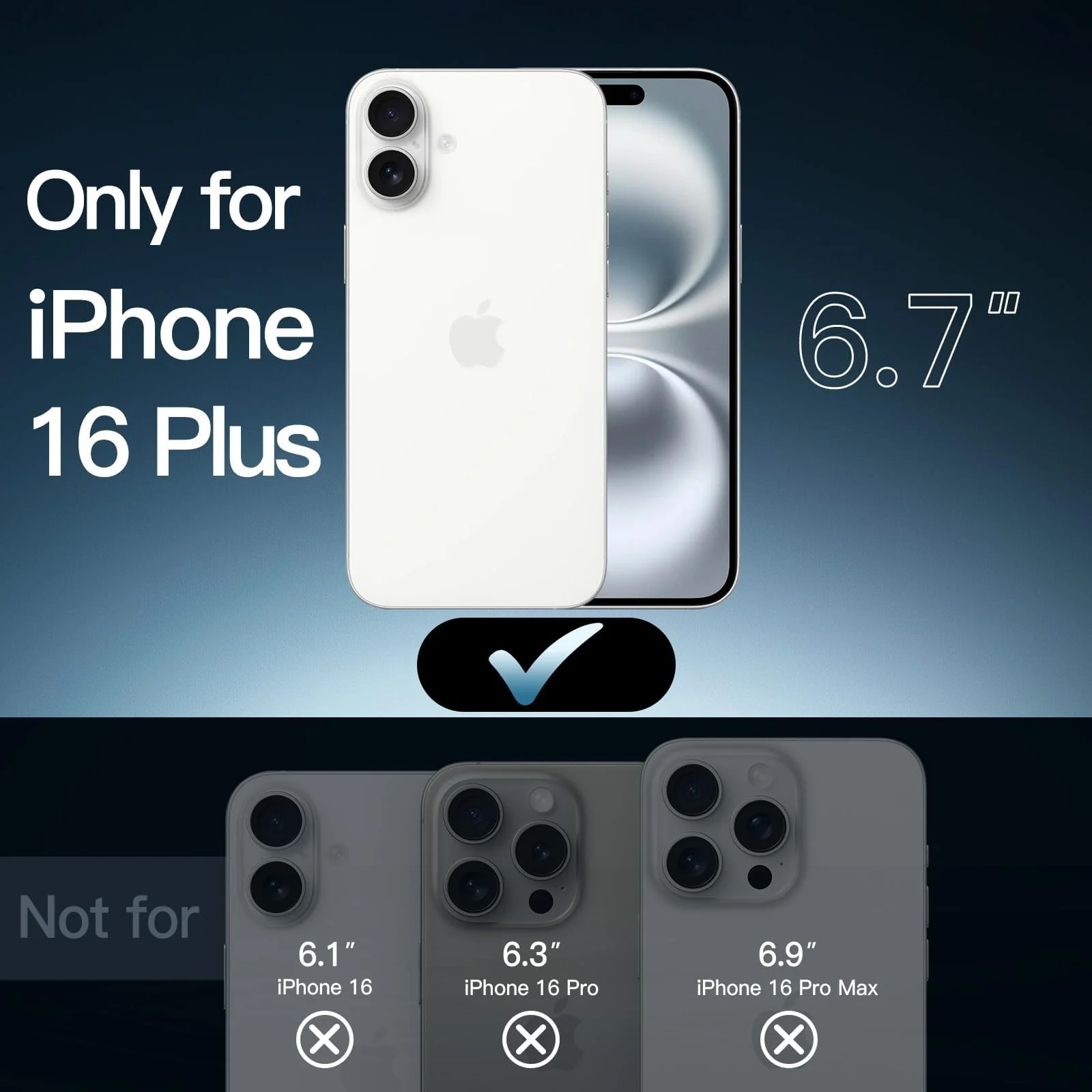 DL3 Mobilak Clear TPU Case for iPhone 16 Puls, Camera protection, Shock-absorbing protection, Non-slip grip - Clear