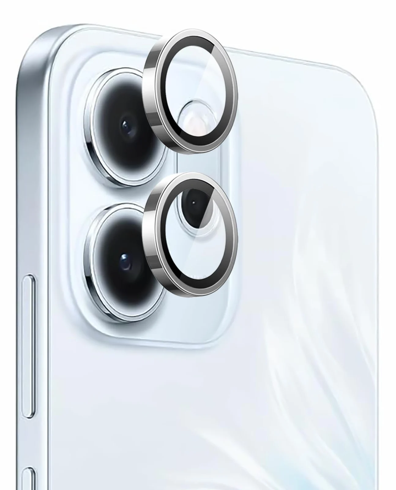 DL3 Mobilak Camera Lens Protector for OPPO Reno 14F / OPPO Reno14 FS Accessories, 9H Tempered Glass Metal Individual Ring Camera Cover Screen Protector, Case Friendly, Anti Scratch
