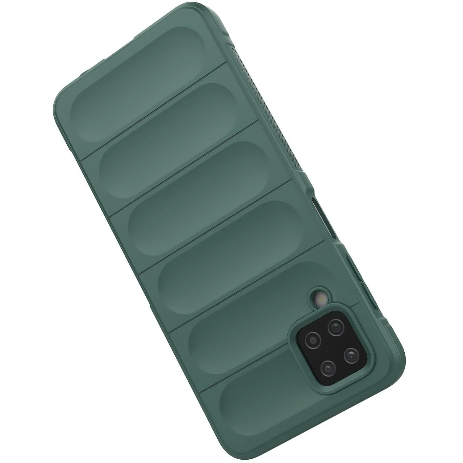 DL3 Mobilak Flexible Silicone and TPU Protective Case with Camera Protection for Samsung Galaxy A12 / M12 - Green