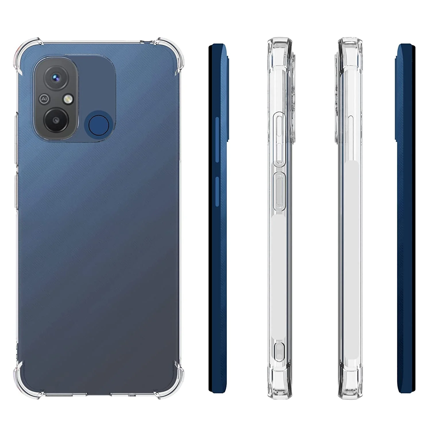 DL3 Mobilak Clear TPU Case for Xiaomi Redmi 12C / Redmi 11A / Poco C55, Camera protection, Shock-absorbing protection, Non-slip grip - Clear