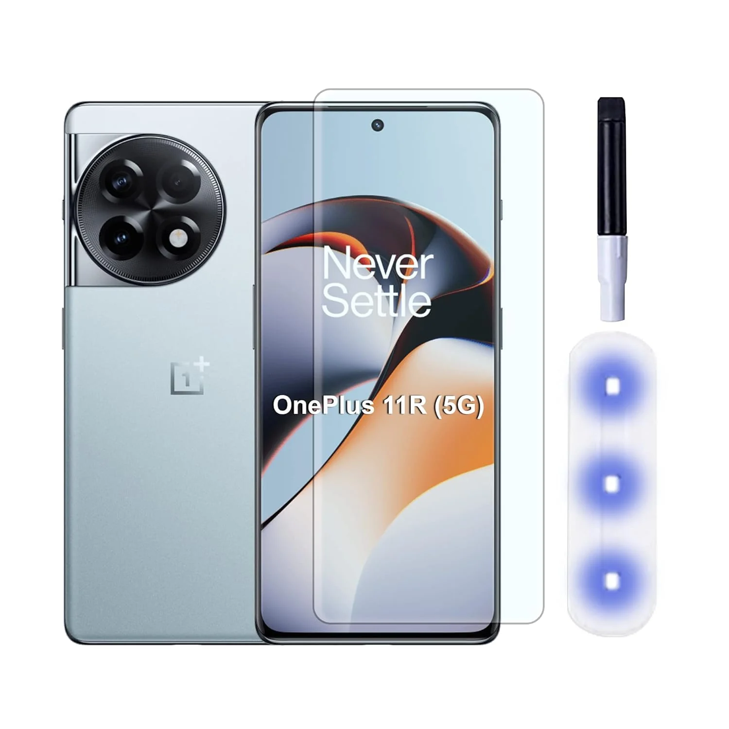 DL3 Mobilak Full Glass Screen Protector For Oneplus 11 5G UV Tempered Glass Full Glue Cover Screen Protector For Oneplus 11 5G Fingerprint Unlock Screen Glass Film - Clear