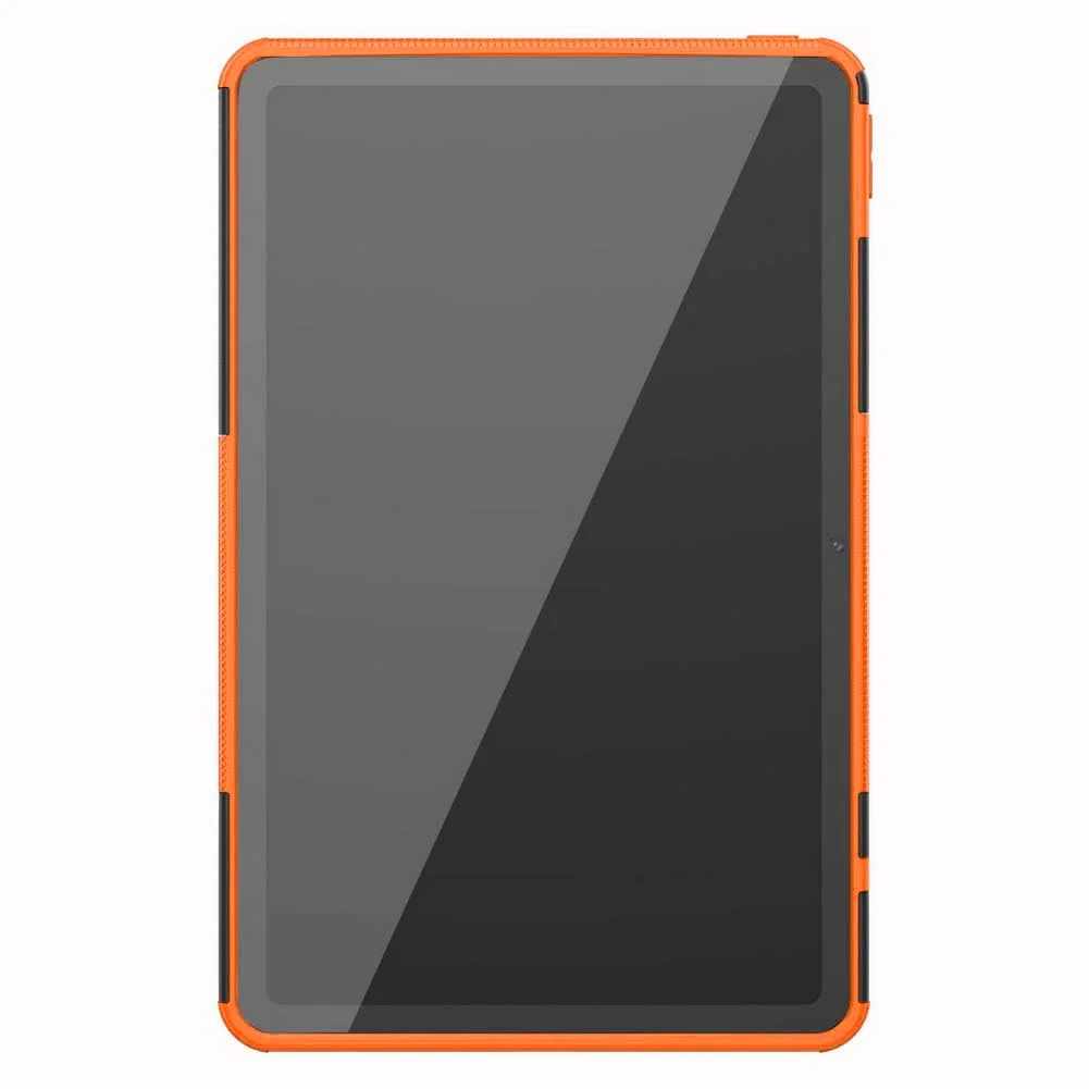 DL3 Mobilak Case For Huawei Matepad 10.4 Inch 2022/2020 tablet, Hybrid Rugged Armor Heavy Duty 2 in 1 TPU + PC Combo Dual Layer Shockproof Case with Kickstand - Orange