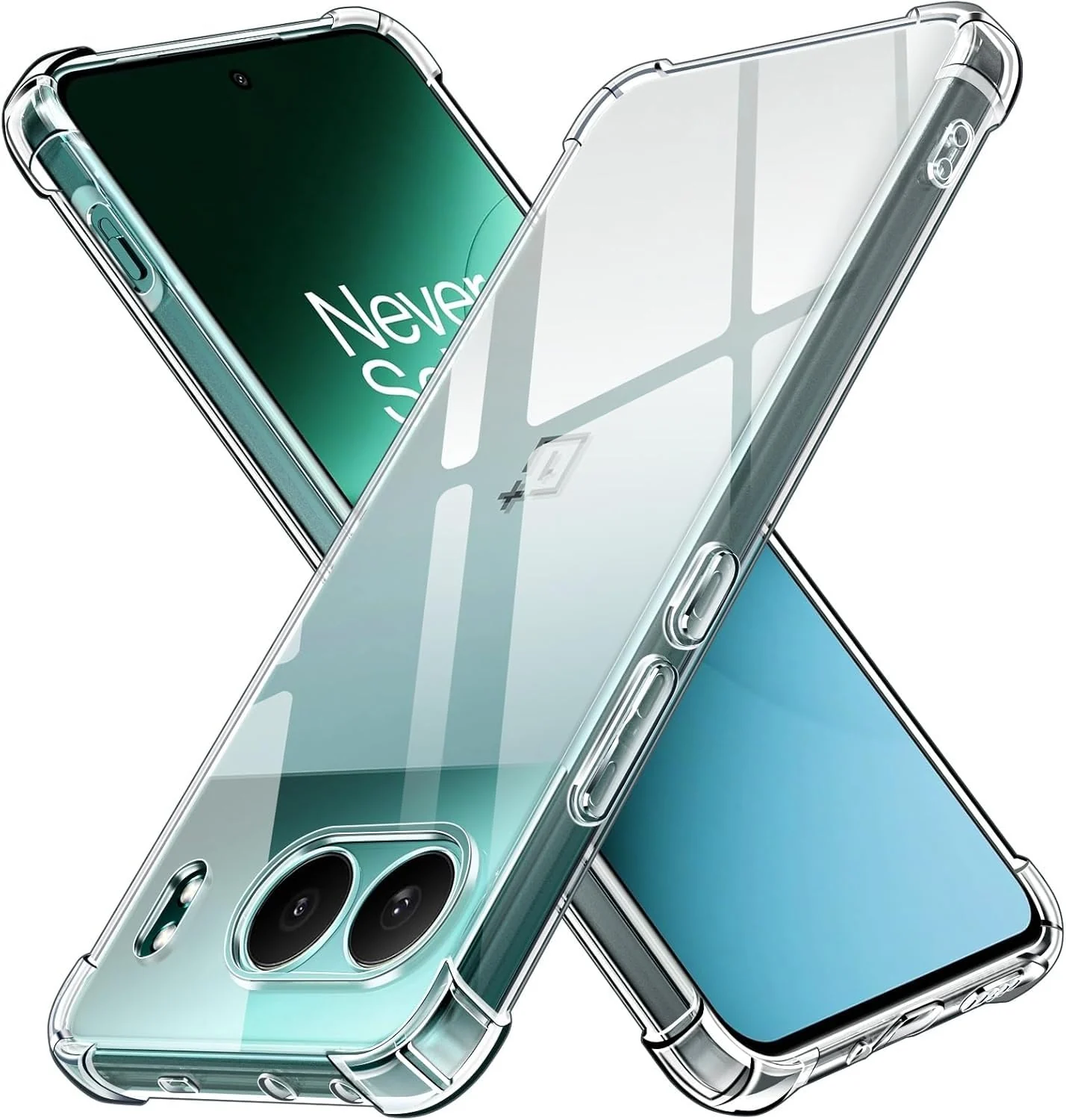 DL3 Mobilak Case Compatible with OnePlus Nord 4 5G, Cover Silicone TPU Gorilla Anti-shock Protector Camera Shockproof Corners - Clear
