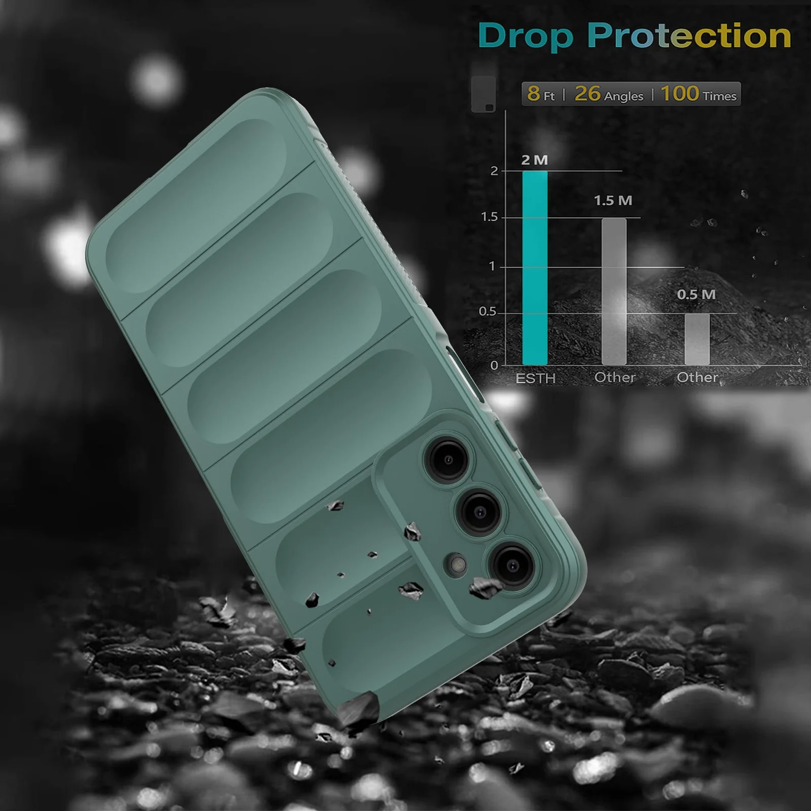 DL3 Mobilak Soft Silicone Protective Case for Samsung Galaxy A25 with Camera Protection and Shockproof Design - Green