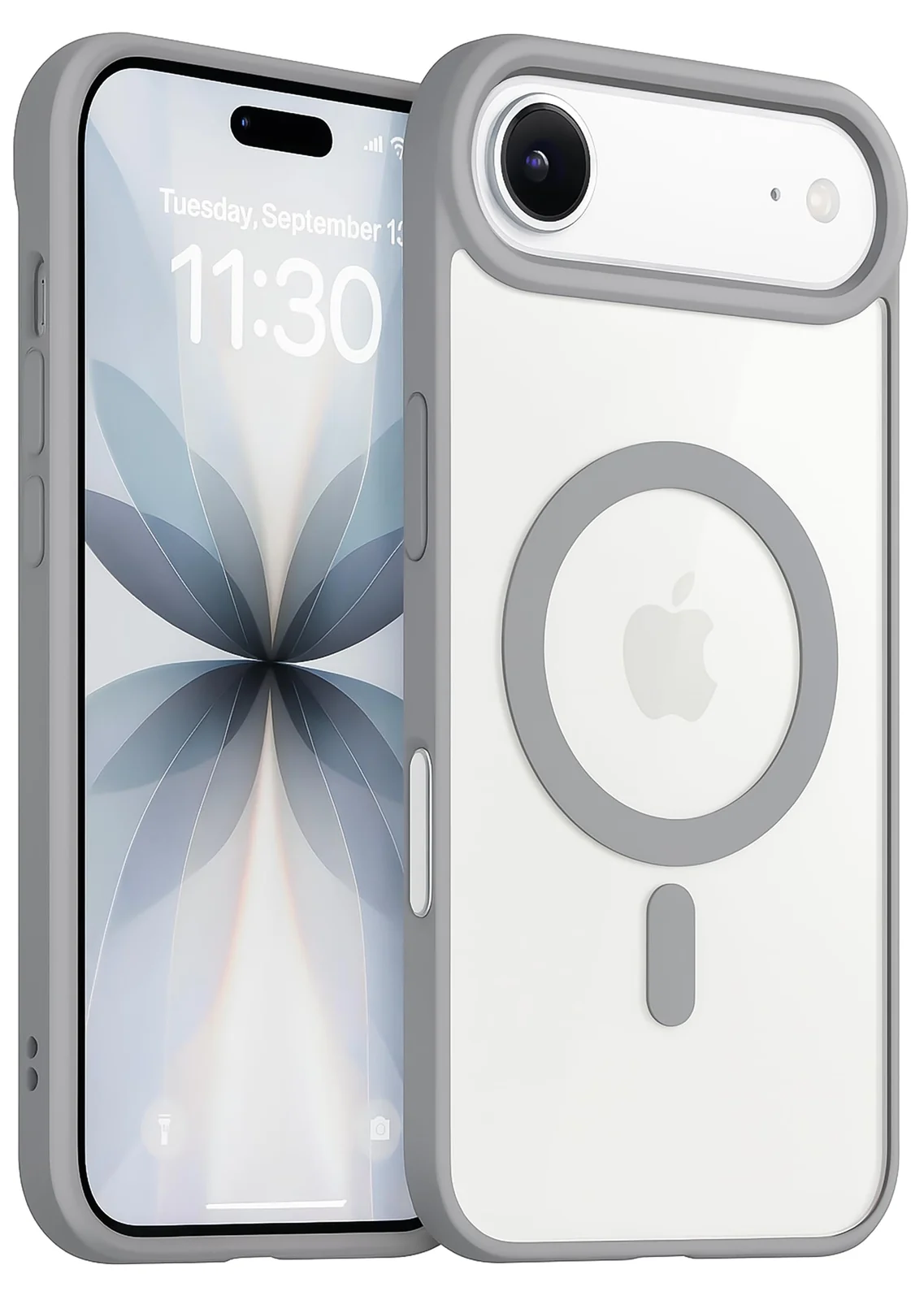 DL3 Mobilak Translucent Matte Case for iPhone 17 Air 6.5-Inch Compatible with, Compatible with MagSafe accessories, Shock-absorbing protection, Scratch-resistant surface - Gray