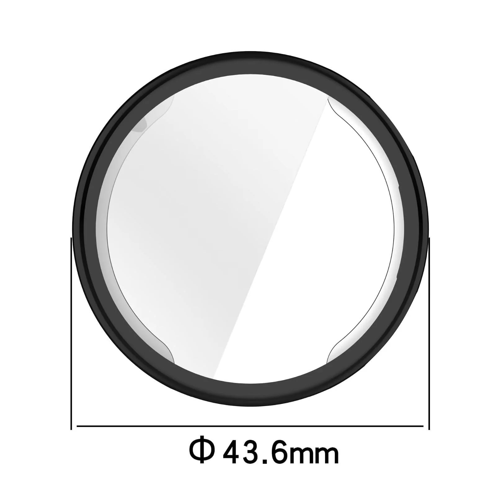 DL3 Mobilak Case for Huawei Watch GT6 41mm 2025, Case with Screen Protector, HD Protection Cover, Soft Silicone Screen Protector Cover for Huawei Watch GT 6 41mm 2025 - Black
