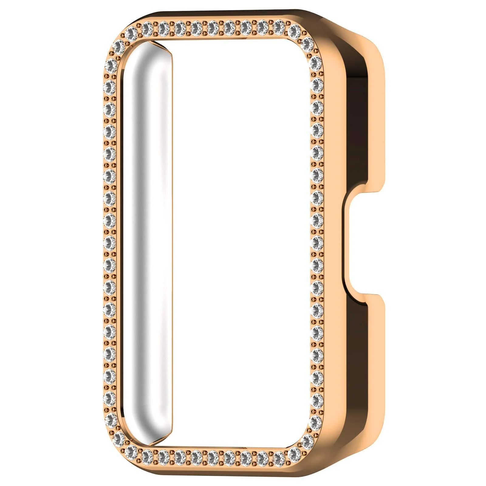 DL3 Mobilak Compatible with Huawei Watch Fit Case Replacement Bling Crystal Protector Case Cover Frame Plating Metal Color PC Shockproof Case Guard Thin Bumper Shell for Huawei Watch Fit - Rose Gold