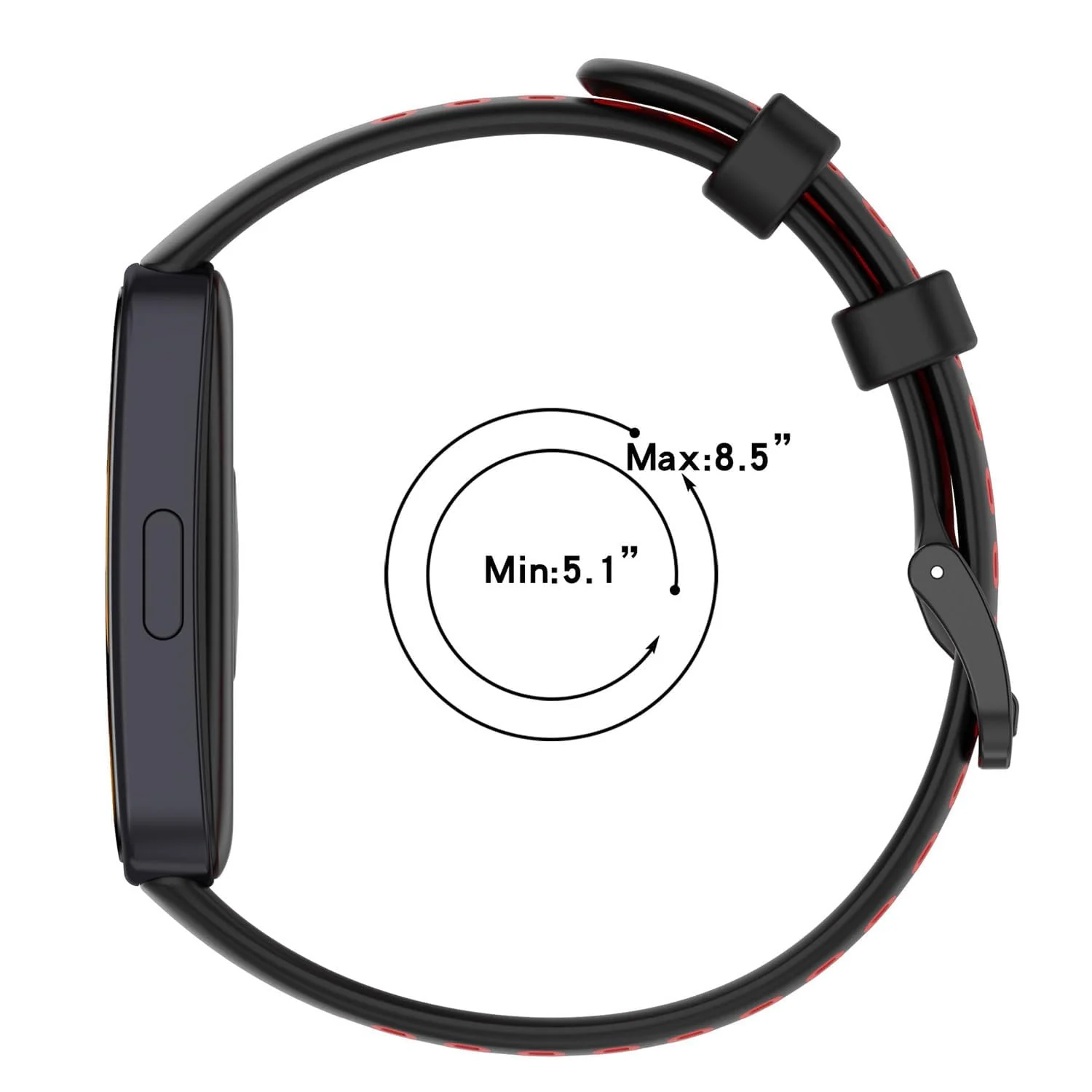 DL3 Mobilak Strap for HUAWEI Band 9 / HUAWEI Band 8 Replacement Band, Silicone Belt, Soft, Waterproof, Sweatproof, Easy to Put on and Take Off, HUAWEI Band 8/Band 9 Replacement Strap, Sport Band - Black & Grey