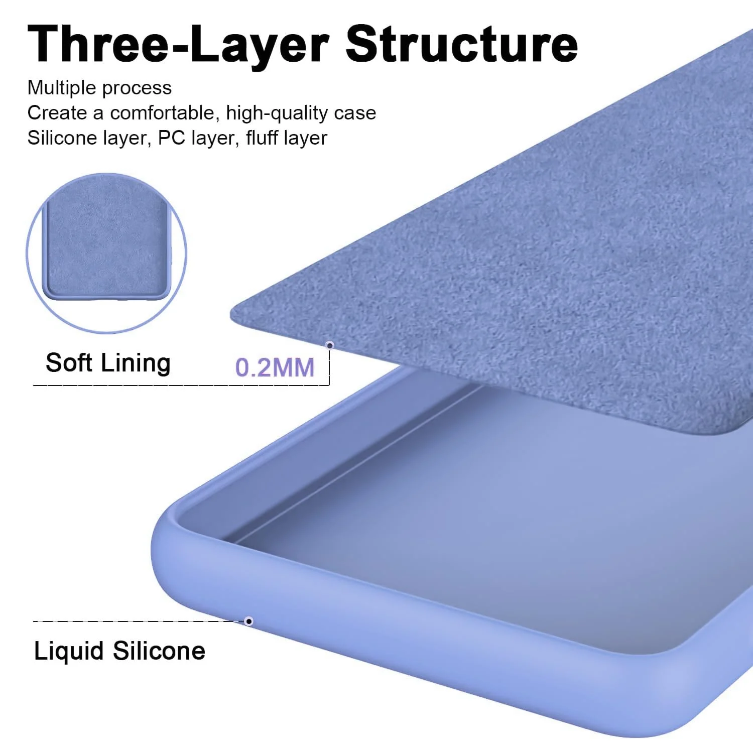 DL3 Mobilak Liquid Silicone Protective Case with Soft Microfiber Lining with Full Camera Protection for Xiaomi Poco X4 Pro 5G - Baby Blue