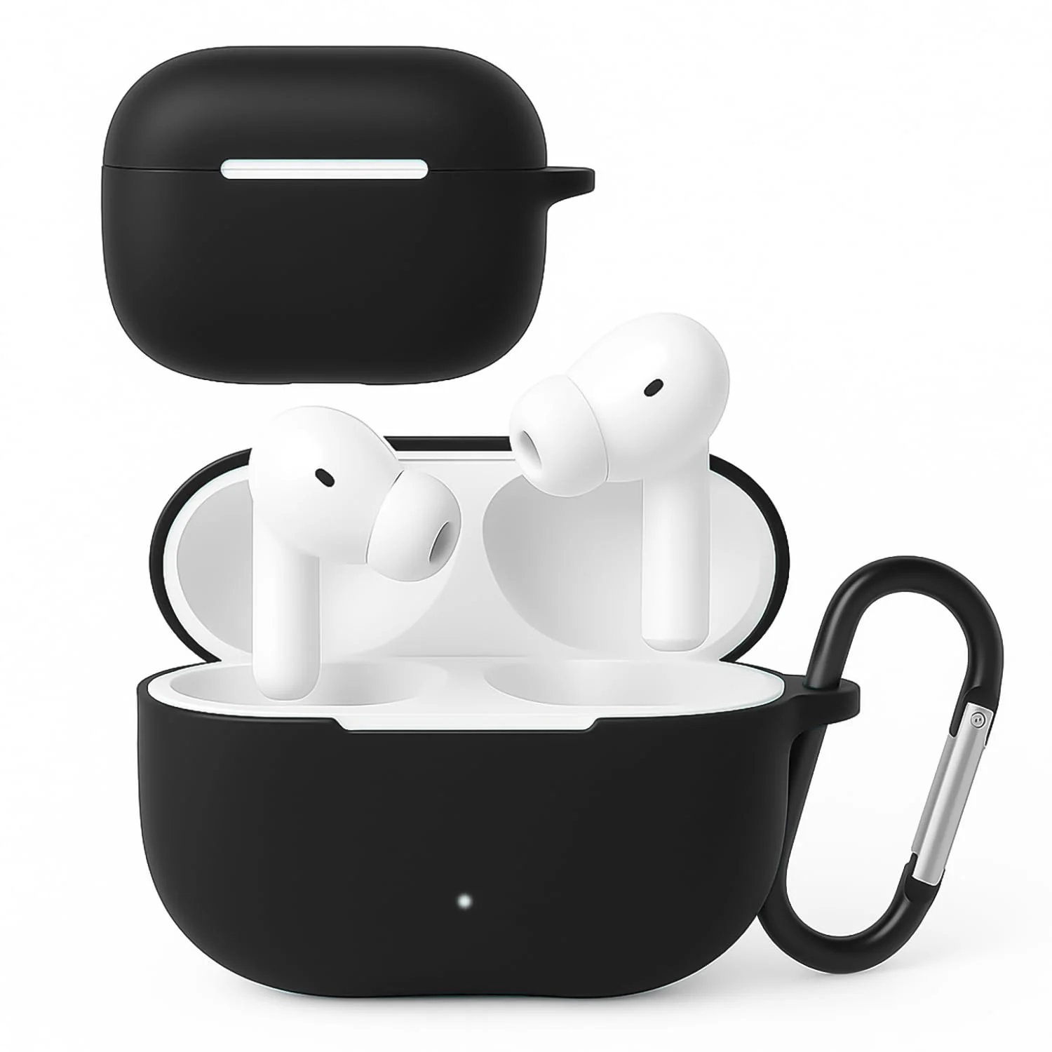 DL3 Mobilak Compatible with HONOR CHOICE X7 Lite Case Cover, Soft Silicone Shockproof Protective Case Wireless Earbuds with Carabiner, Front LED Visible