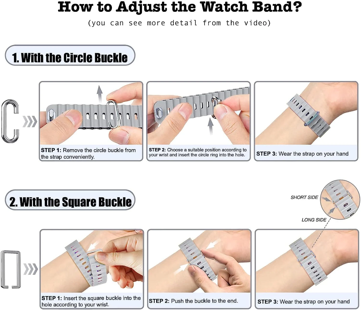 DL3 Mobilak Ocean Band with Case For Apple Watch Ultra 49mm, Adjustable Silicone Sport Loop Ocean Strap Men Women Strap With Protective Cover Screen Shockproof for iWatch Ultra 2 49mm - Grey