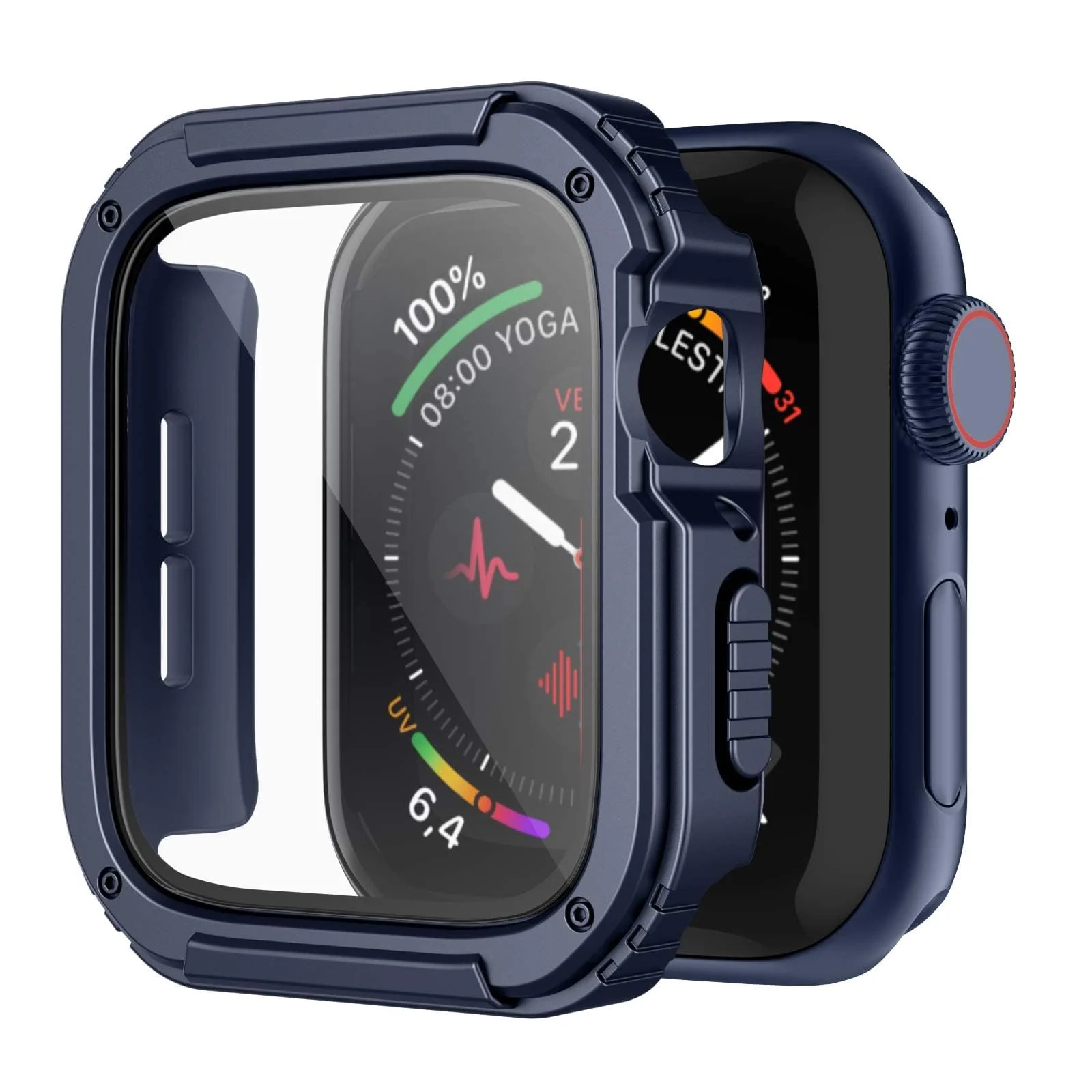 DL3 Mobilak Rugged Apple Watch Case 40mm Series SE/6/5/4 with Screen Protector, Durable Military Grade Quattro Pro Series Drop-Proof Protective Cover Full Coverage Shock-Proof Bumper 40 mm