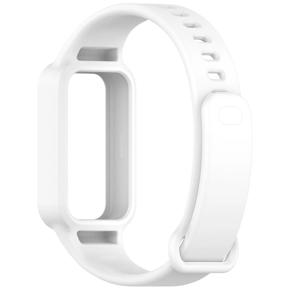DL3 Mobilak Compatible with Xiaomi Smart Band 9 Active/Xiaomi Redmi Smart Band 3 Replacement Silicone Wrist Strap Bracelet Band Soft And Durable Watch Accessories - White