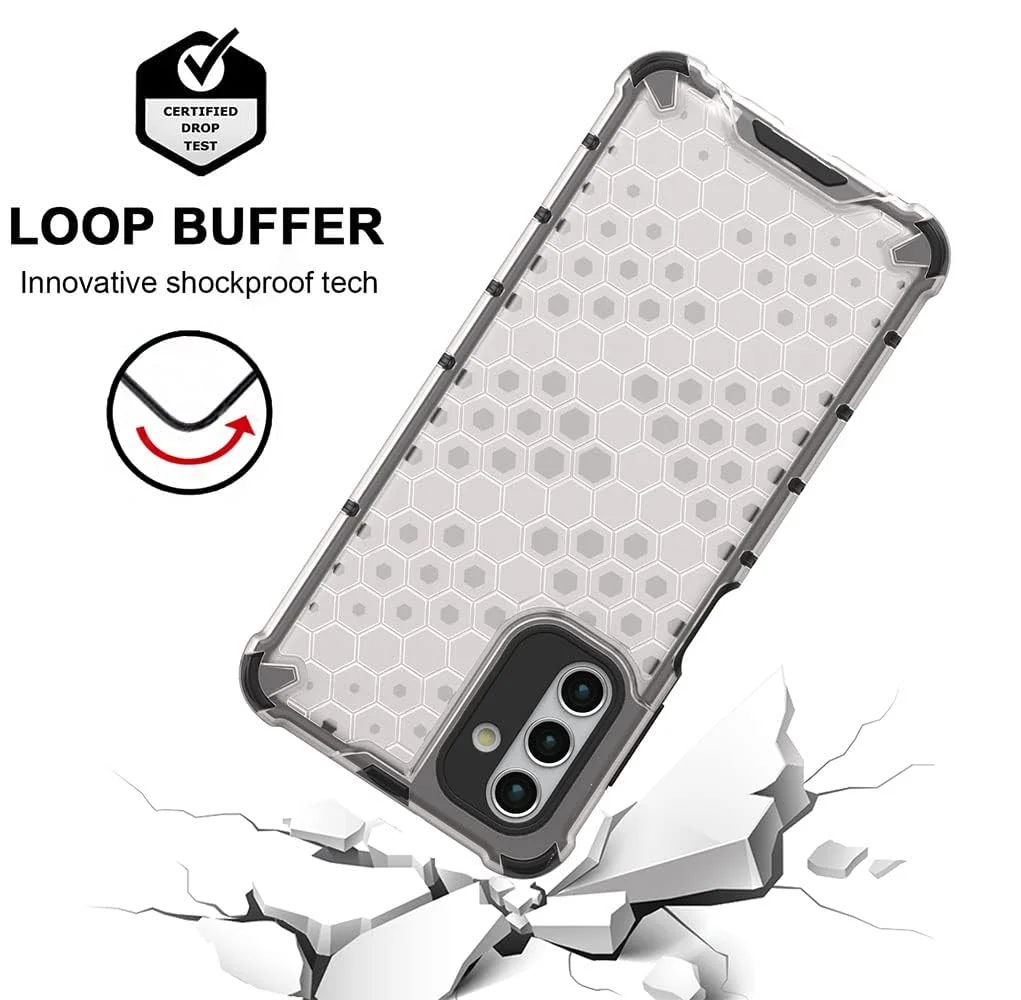 DL3 Mobilak Honeycomb Protective Case for Samsung Galaxy A04S, Shock-absorbing protection, Transparent design, Slim, lightweight profile - Clear