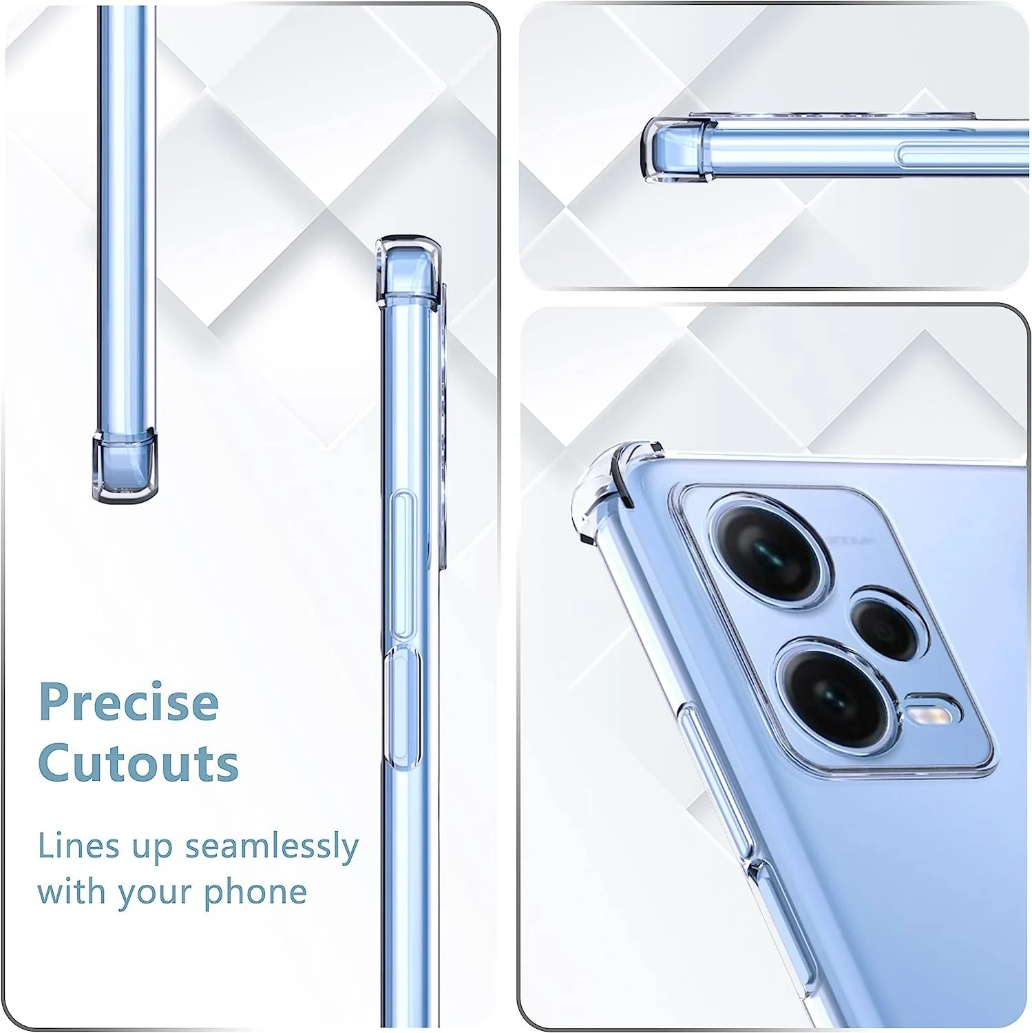 DL3 Mobilak Clear TPU Protective Case for Xiaomi Redmi Note 12 Pro 5G with Camera Protection and Shockproof Design - Clear