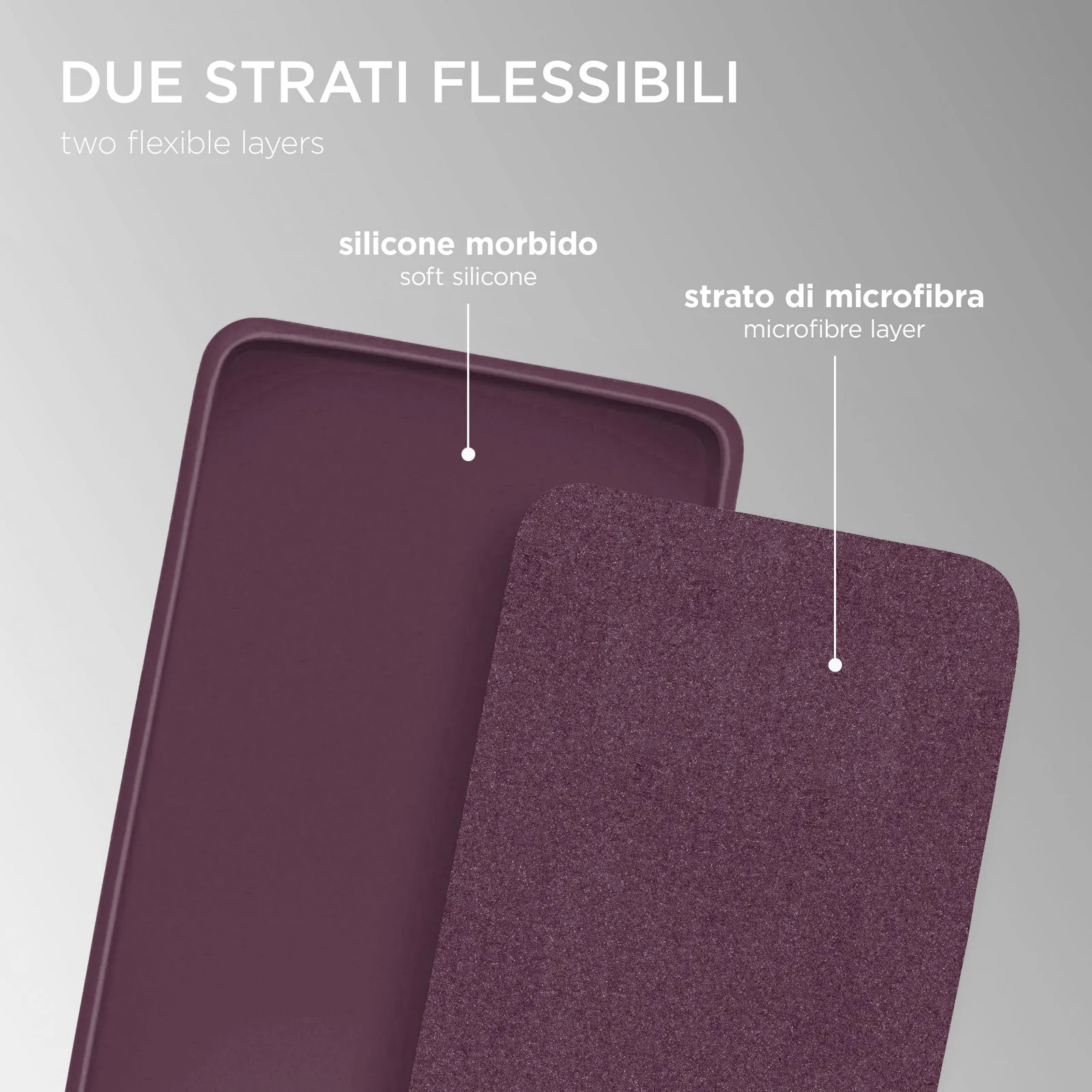 DL3 Mobilak Soft Silicone Protective Case for Xiaomi Mi Note 10 Lite with Microfiber Lining and Shockproof Design - Wine Red