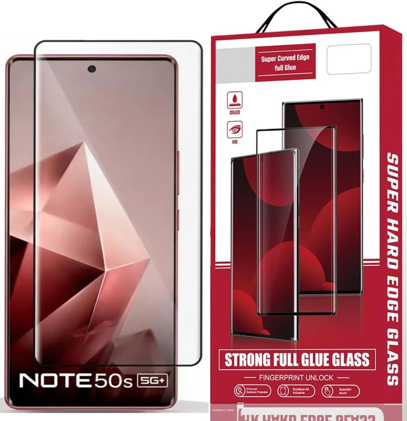 Mobigon Screen Protector for Infinix Note 50S 5G, Tempered Glass Screen Saver Premium HD Protective, Scratch Resistant, NO-Bubble, 9H Hardness, Full Coverage Film - Clear