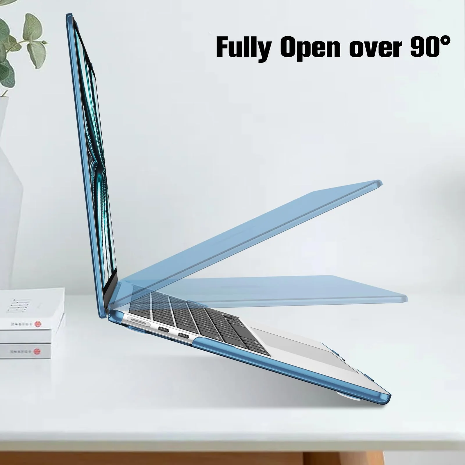 DL3 Mobilak Compatible with MacBook Pro 15 Case 2019 2018 2017 2016 Release A1990 A1707 with Touch Bar and Touch ID, Plastic Hard Case Shell Cover - Blue