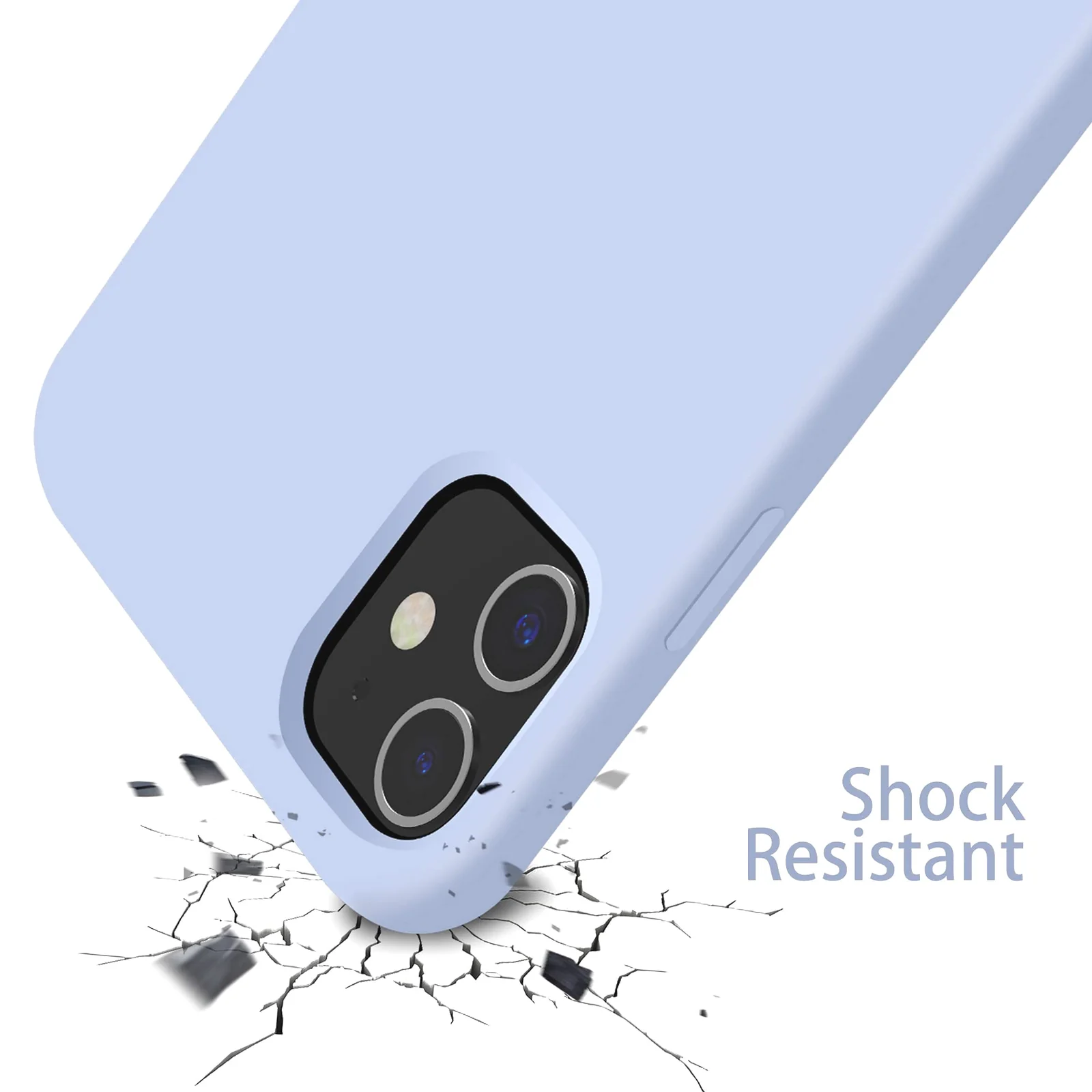 DL3 Mobilak Compatible with iPhone 11 (6.1 Inch) Case, Liquid Silicone Case, Full Body Protective Cover, Shockproof, Slim Phone Case, Anti-Scratch Soft Microfiber Lining - Baby Blue