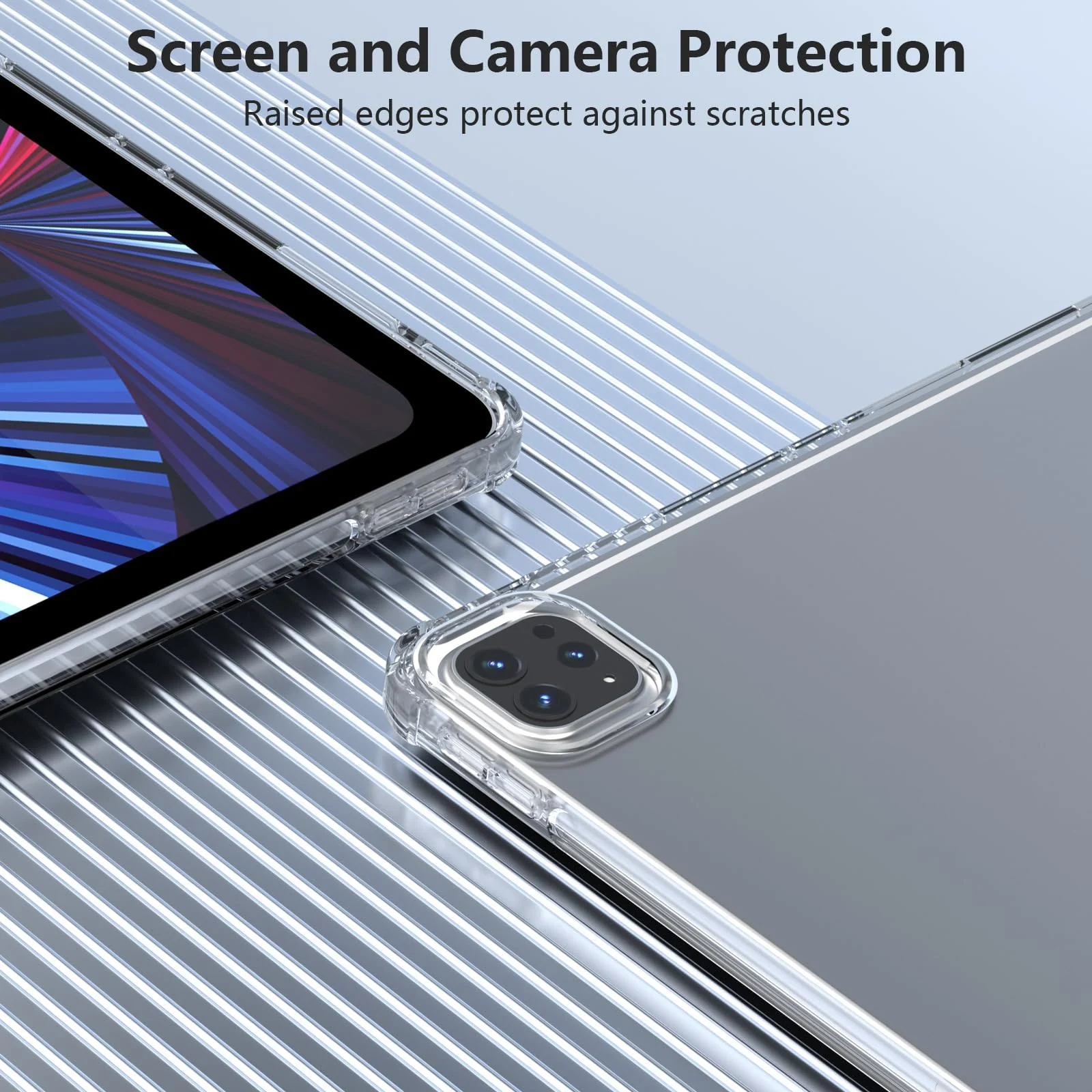 DL3 Mobilak Transparent Case Compatible with iPad Air 13 Inch M2 2024, iPad Pro 12.9 6th/5th Generation 2022/2021, Ultra Thin Silicone Shockproof Back Shell HD Transparent TPU Protective Cover - Clear