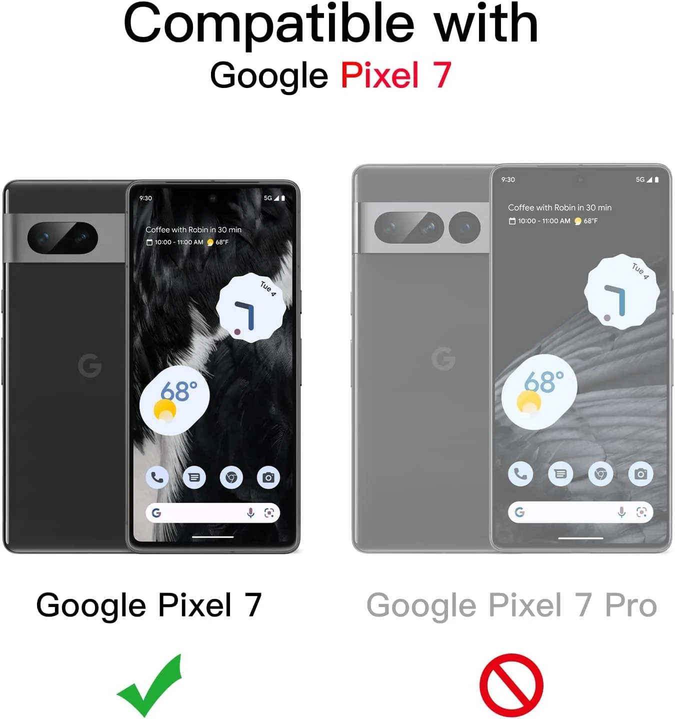 DL3 Mobilak Case Compatible with Google Pixel 7 Case Crystal Soft TPU Gel Case Flexible Silicone Anti-Scratch Camera Protection TPU Cover - Clear