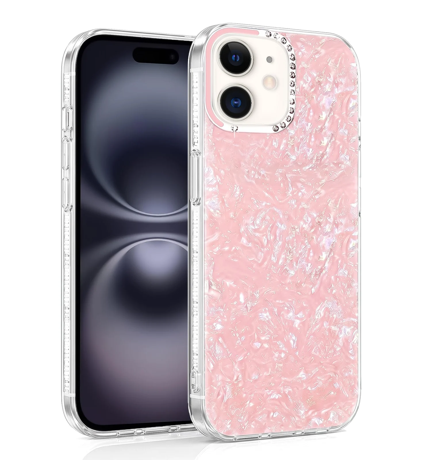 DL3 Mobilak Glitter Rhinestone Protective Case for iPhone 11 with Shockproof Design - Pink
