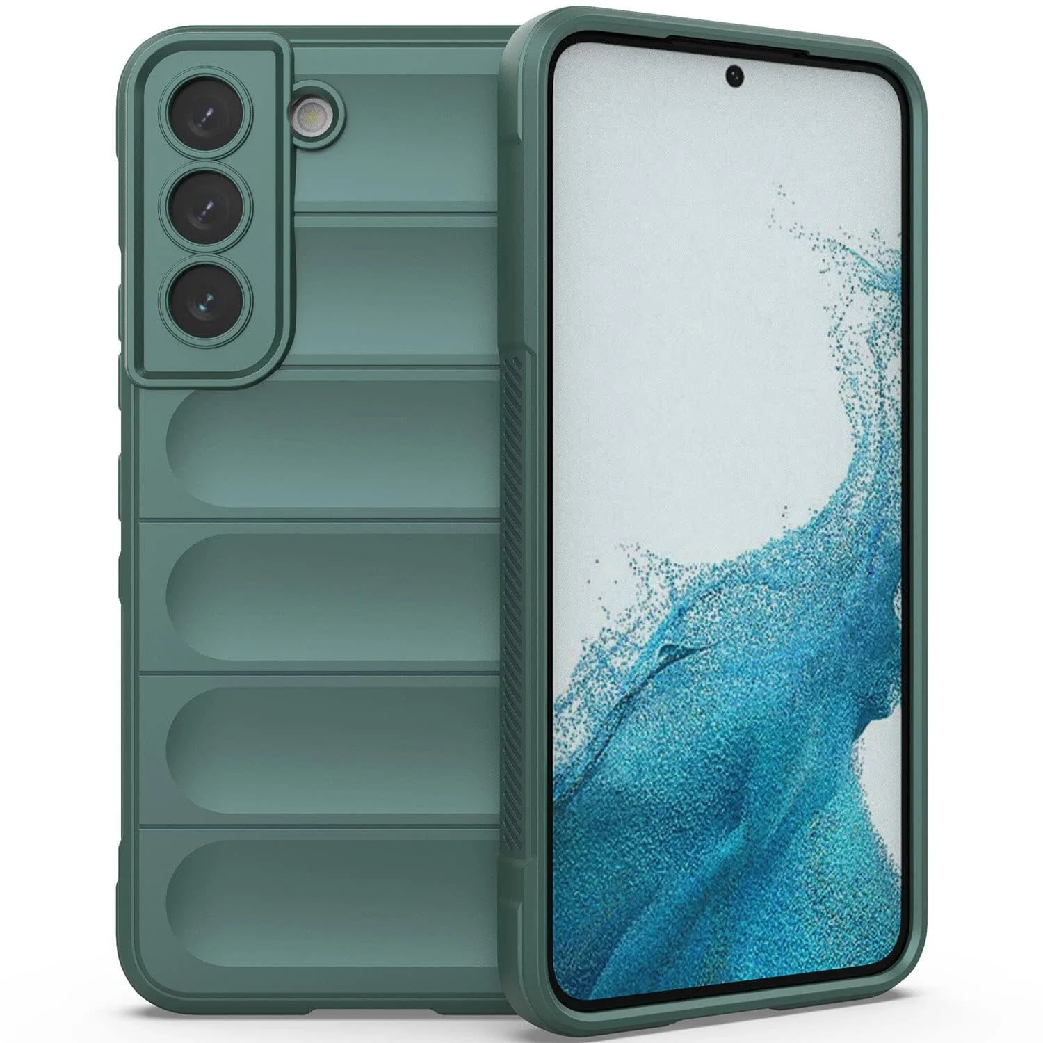 DL3 Mobilak Rugged Protective Case for Samsung Galaxy S21 FE, Camera protection, Shock-absorbing protection, Non-slip grip - Green
