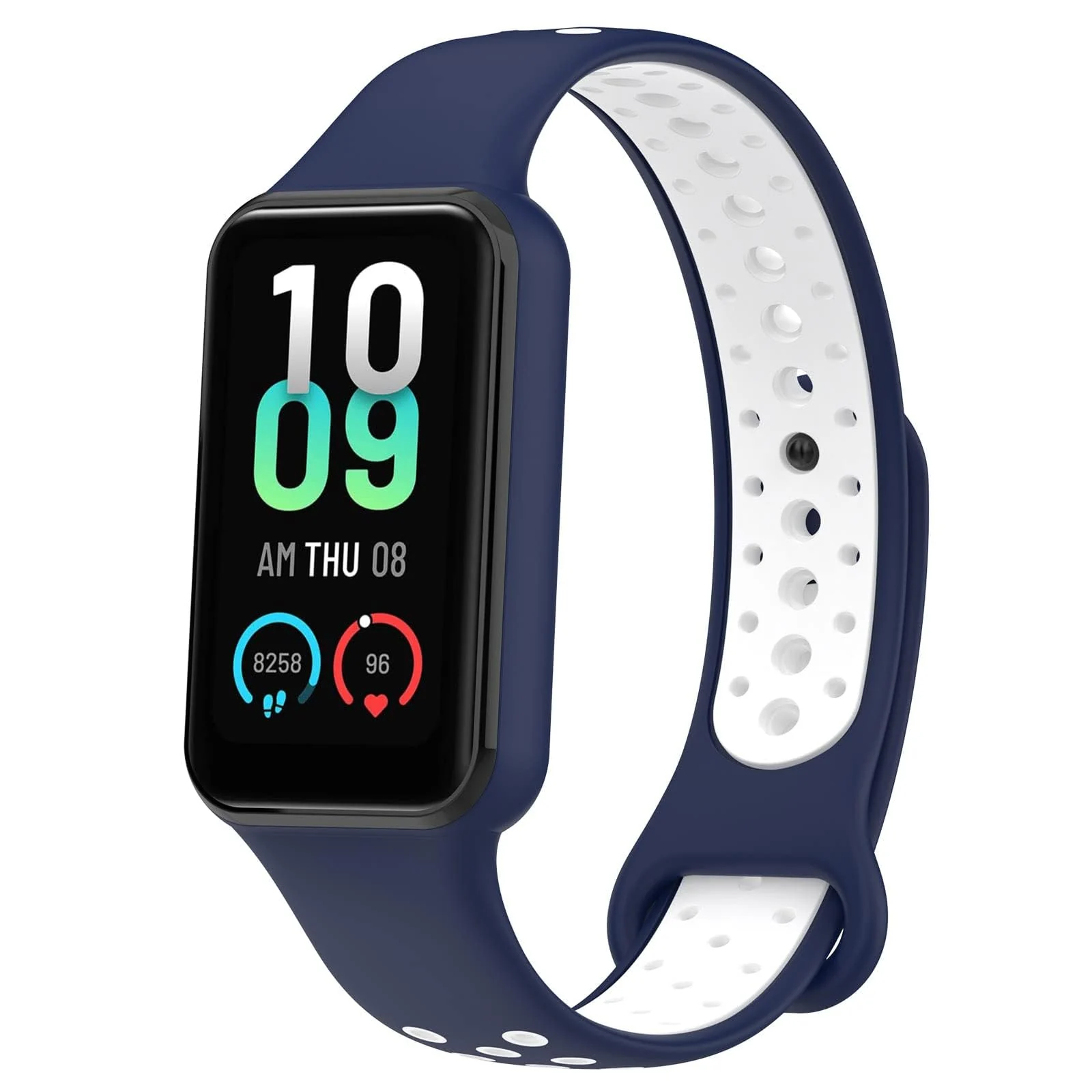 DL3 Mobilak Smart Watch Strap for Xiaomi Redmi Band 2, Sport Silicone Watch Band Wrist Strap, Replacement Bracelet Wristband Wrist Strap for Xiaomi Redmi Smart Band2 Accessories - Blue White