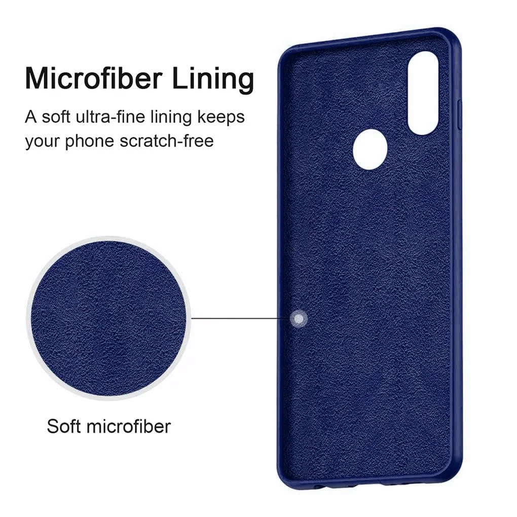 DL3 Mobilak Soft Silicone Protective Case for Huawei nova 3i with Microfiber Lining and Shockproof Design - Blue 2