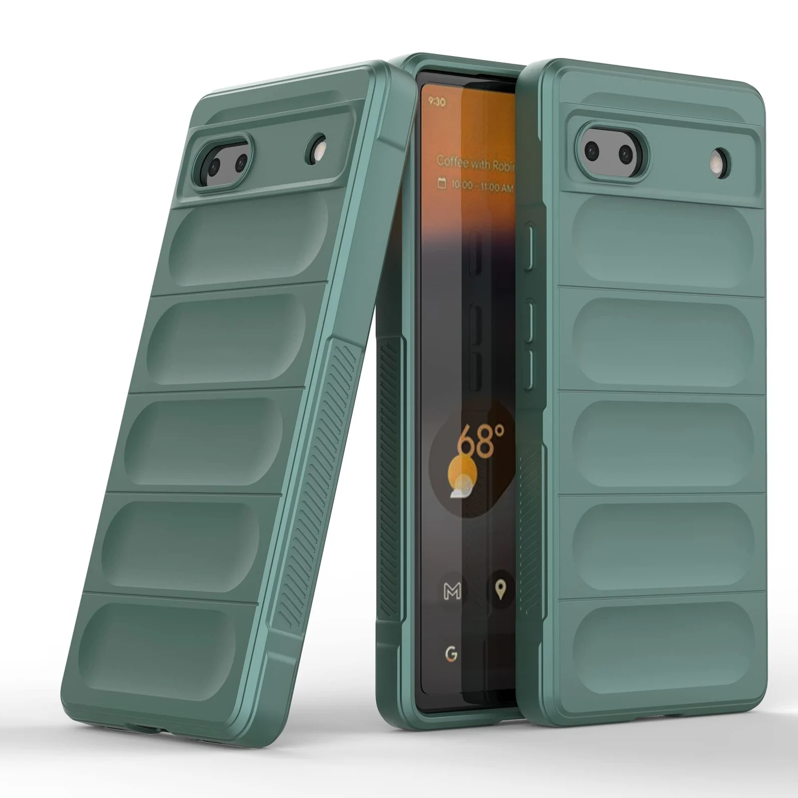 DL3 Mobilak Rugged Protective Case for Google Pixel 6A, Camera protection, Shock-absorbing protection, Non-slip grip - Green