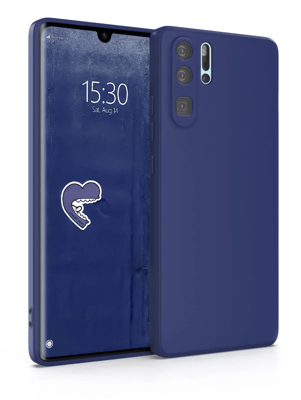 DL3 Mobilak Soft Silicone Protective Case for Huawei P30 Pro with Microfiber Lining and Shockproof Design - Blue 2