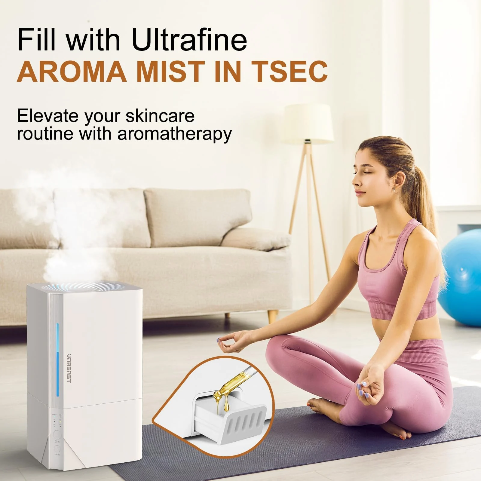 MOBIGON 7 L Top-Fill Cool Mist Humidifier, White