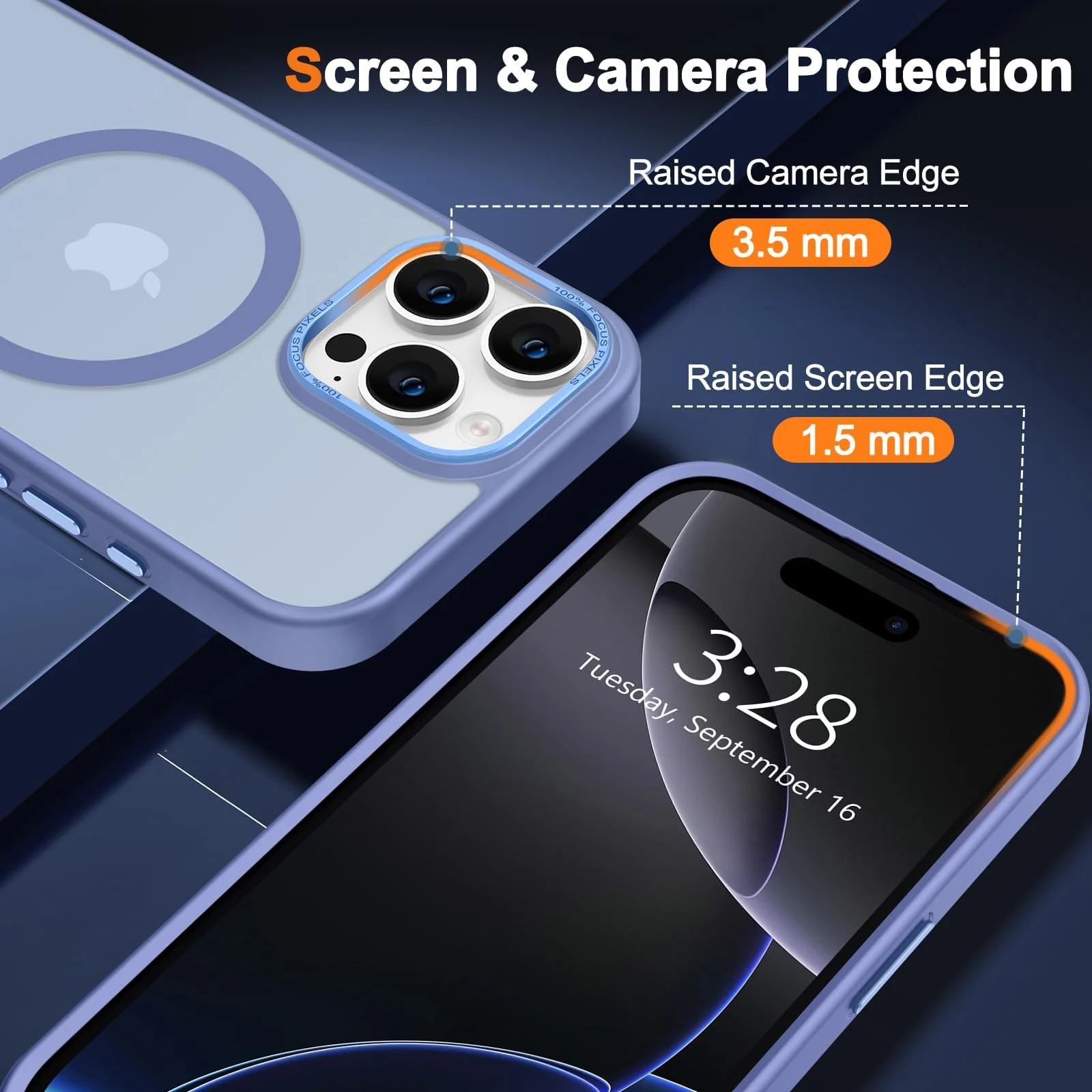 DL3 MOBILAK Protective Phone Case for Apple iPhone 16 Pro Max - Light Blue