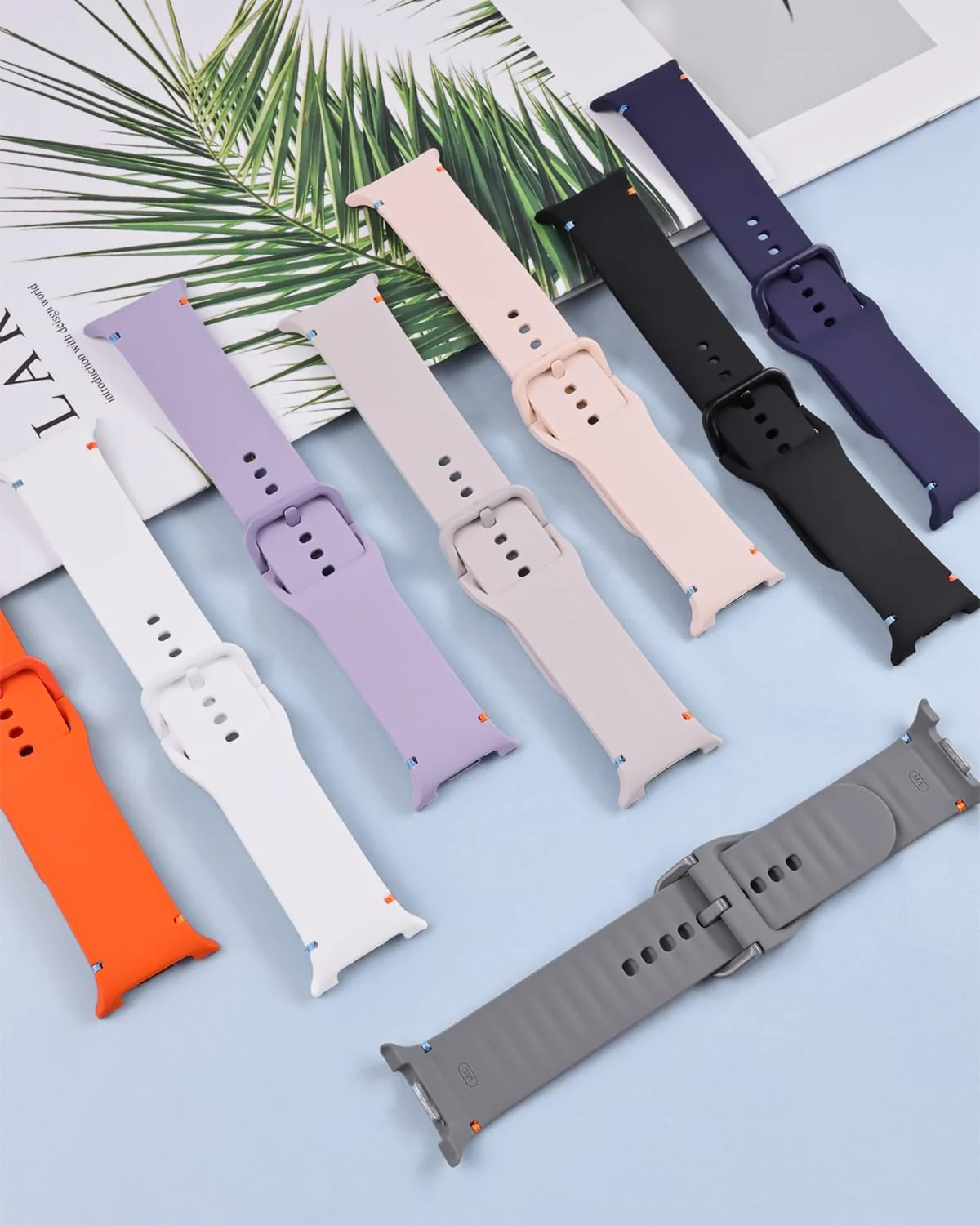 DL3 Mobilak Silicone Bands Compatible with Samsung Galaxy Watch 8 Band 40mm 44mm, Galaxy Watch 8 Classic Band 46mm, Waterproof Soft Wristband Sport Strap for Galaxy Watch 8 Bands 2025 Women Men - Gray