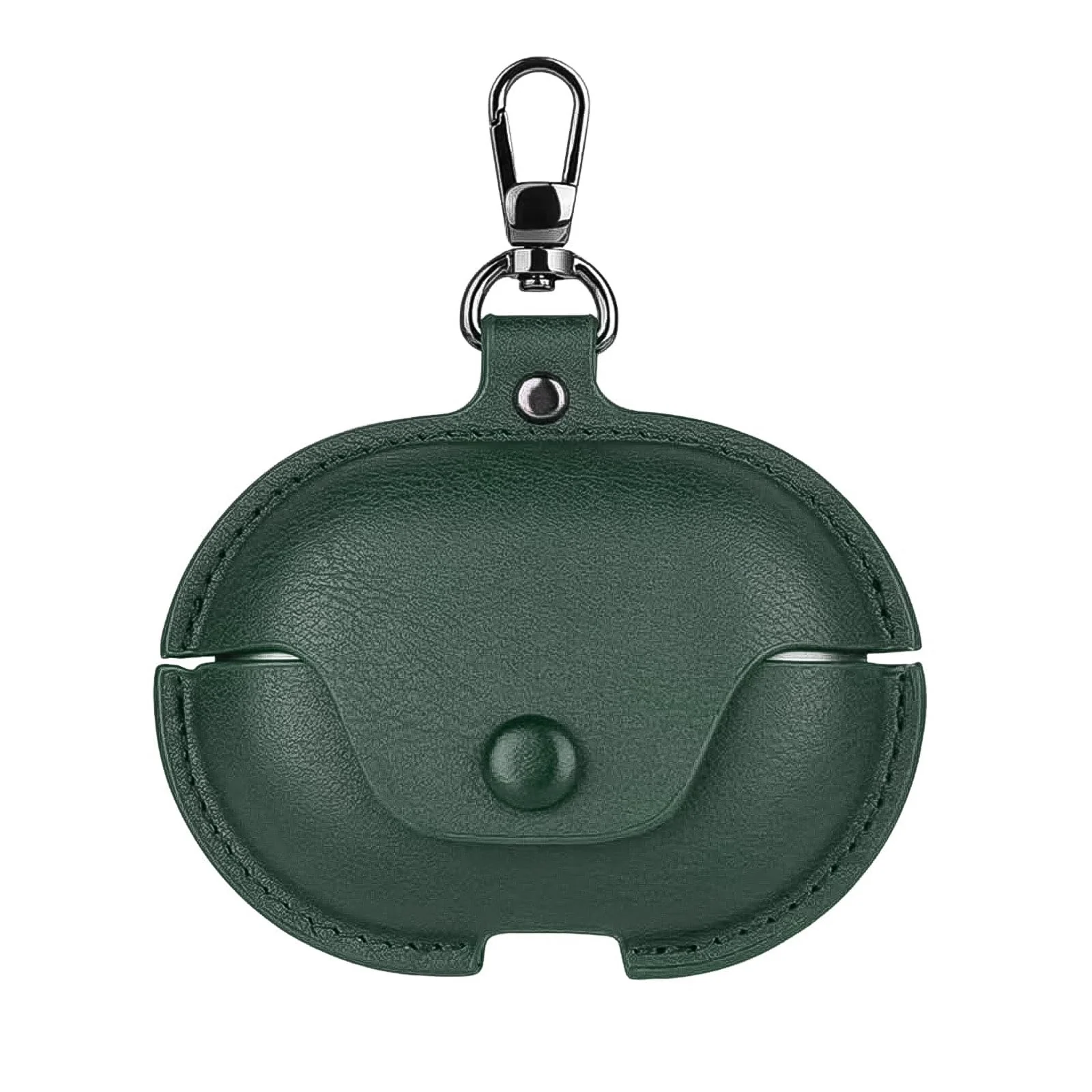 DL3 Mobilak Compatible with Oraimo FreePods 3C Case, Leather Protective Case with Keychain, Anti-drop Shock-absorbing Full Protective Cover, Cute Cool Earphone Cover for Oraimo Freebuds 3C - Green