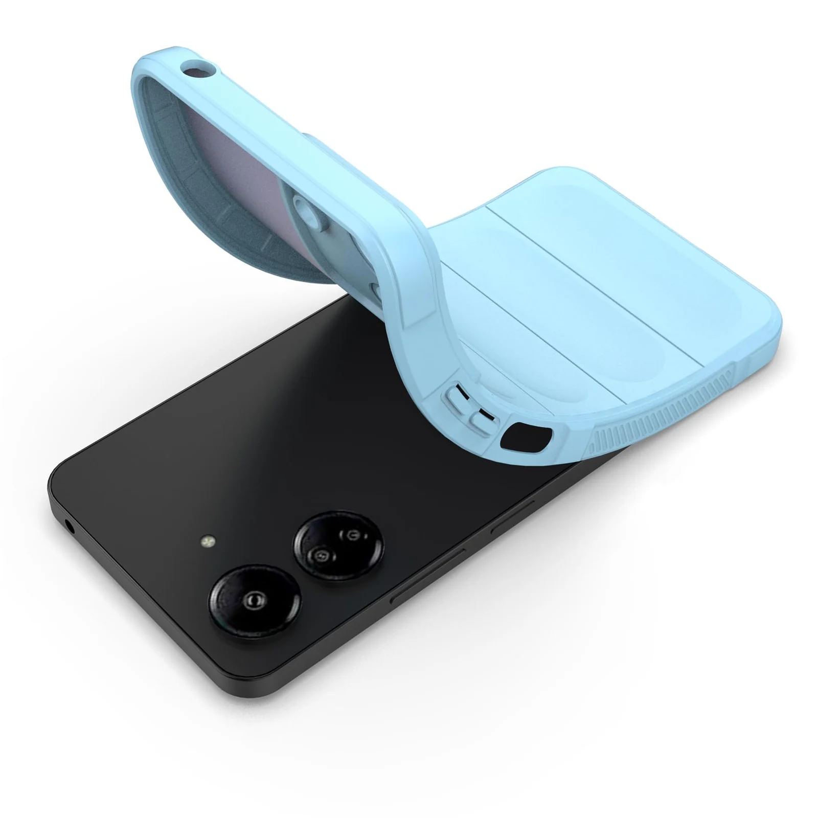 DL3 Mobilak Silicone Case for Xiaomi Redmi 13C 4G Heavy Duty Protective [Slim Fit] Shockproof Soft Flexible Protective Design Shock-Absorption TPU Cover With Camera Protection - Baby Blue