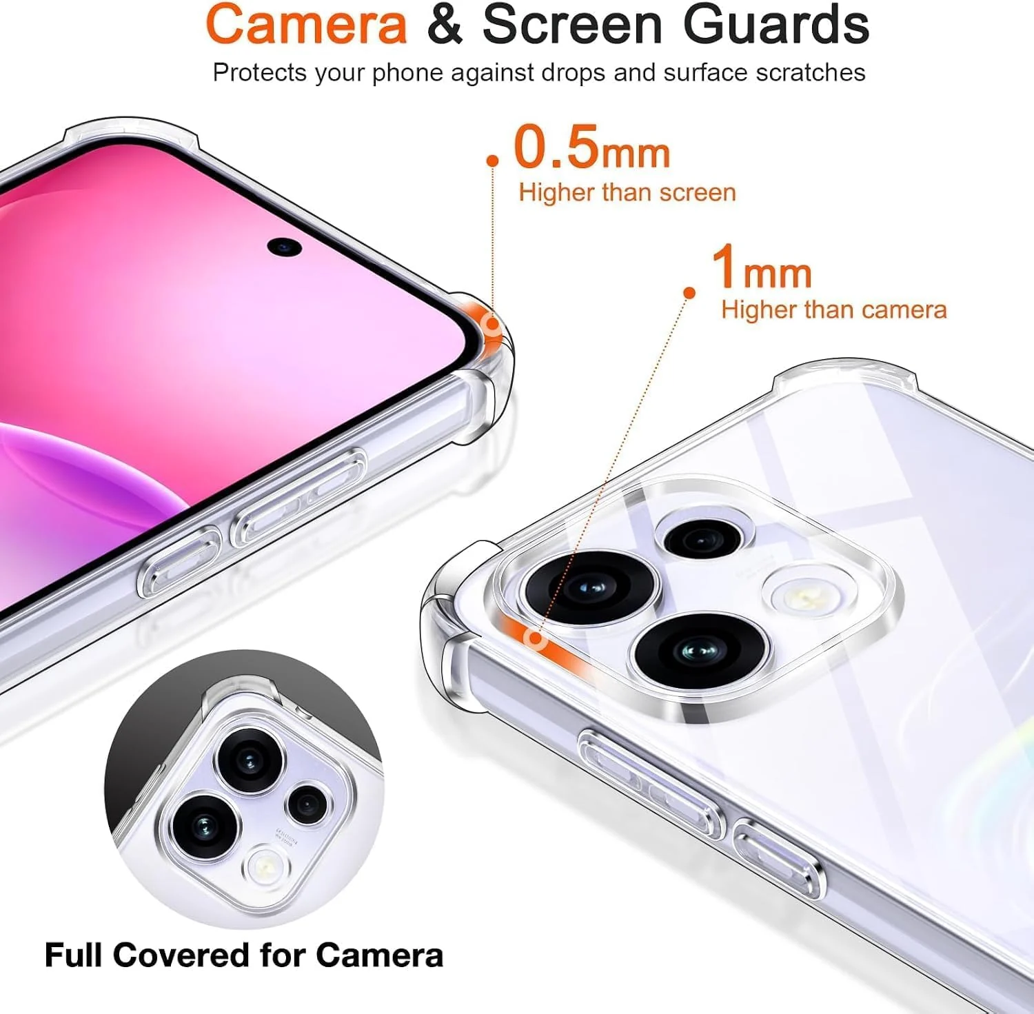 DL3 MOBILAK Clear Soft TPU Phone Case for OPPO Reno 16 Pro 5G - Clear