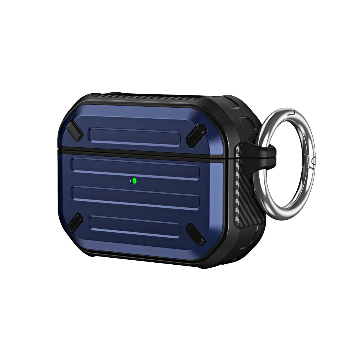 DL3 Mobilak Compatible with AirPods Pro 2 Case Cover Rugged Armor Hard Shell Shockproof Apple Airpod Pro 2nd 2022 Protective Case Replacement Support Wireless Charging Keychain Lanyard - Blue