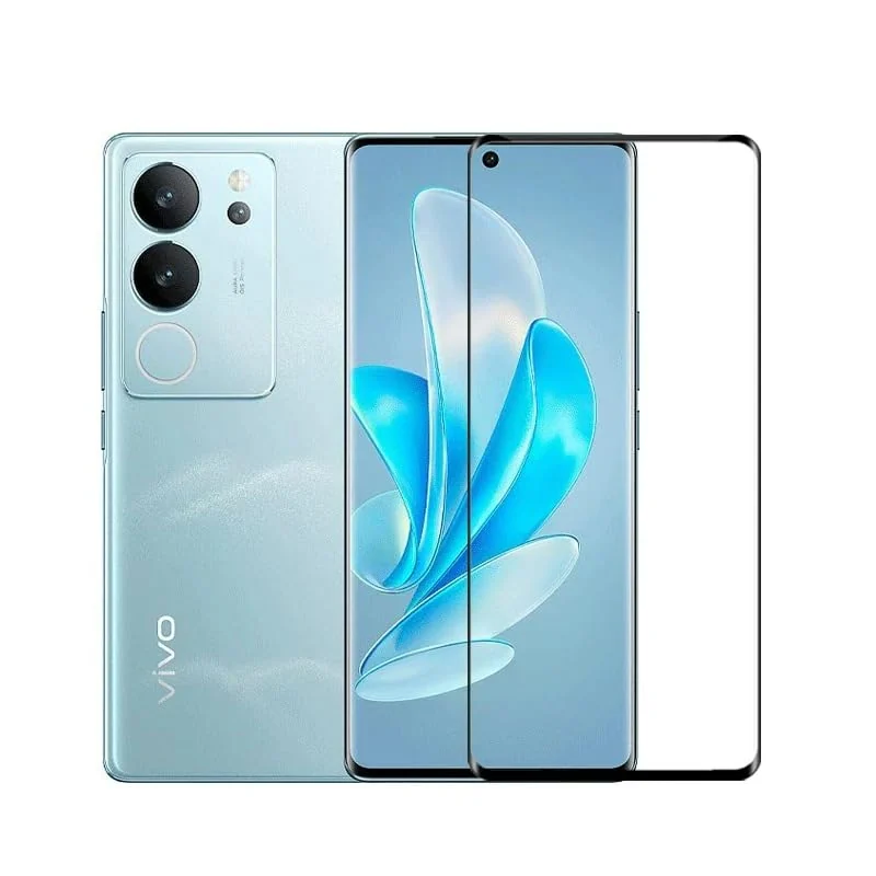 DL3 Mobilak 5D Full Glass Screen Protector For vivo V29 / vivo V29 Pro Frame Protector - Black