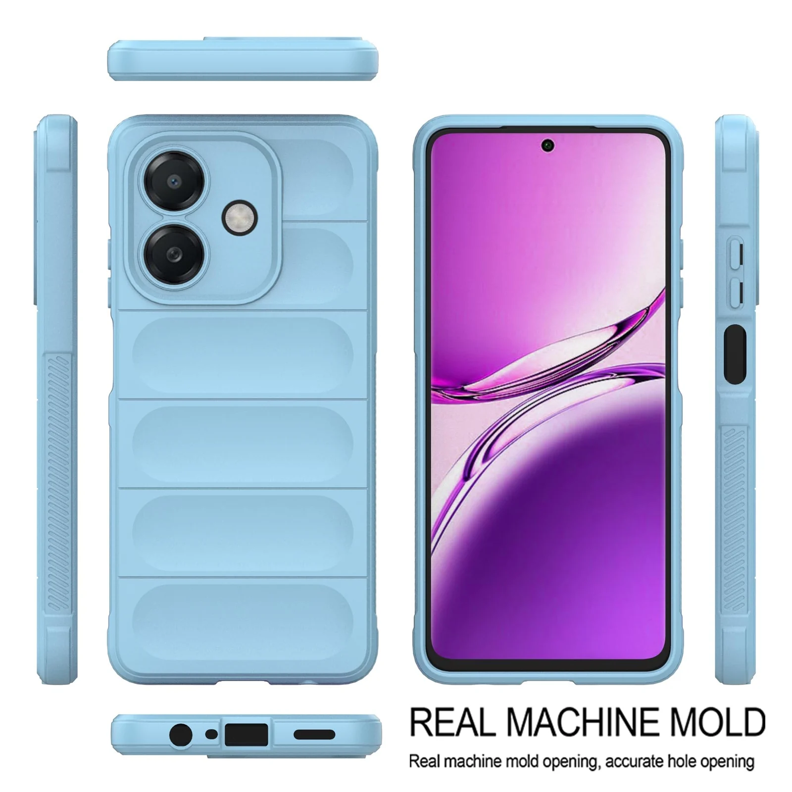 DL3 Mobilak Flexible Silicone and TPU Protective Case with Camera Protection for OPPO A3 / OPPO A3x / A40 - Baby Blue
