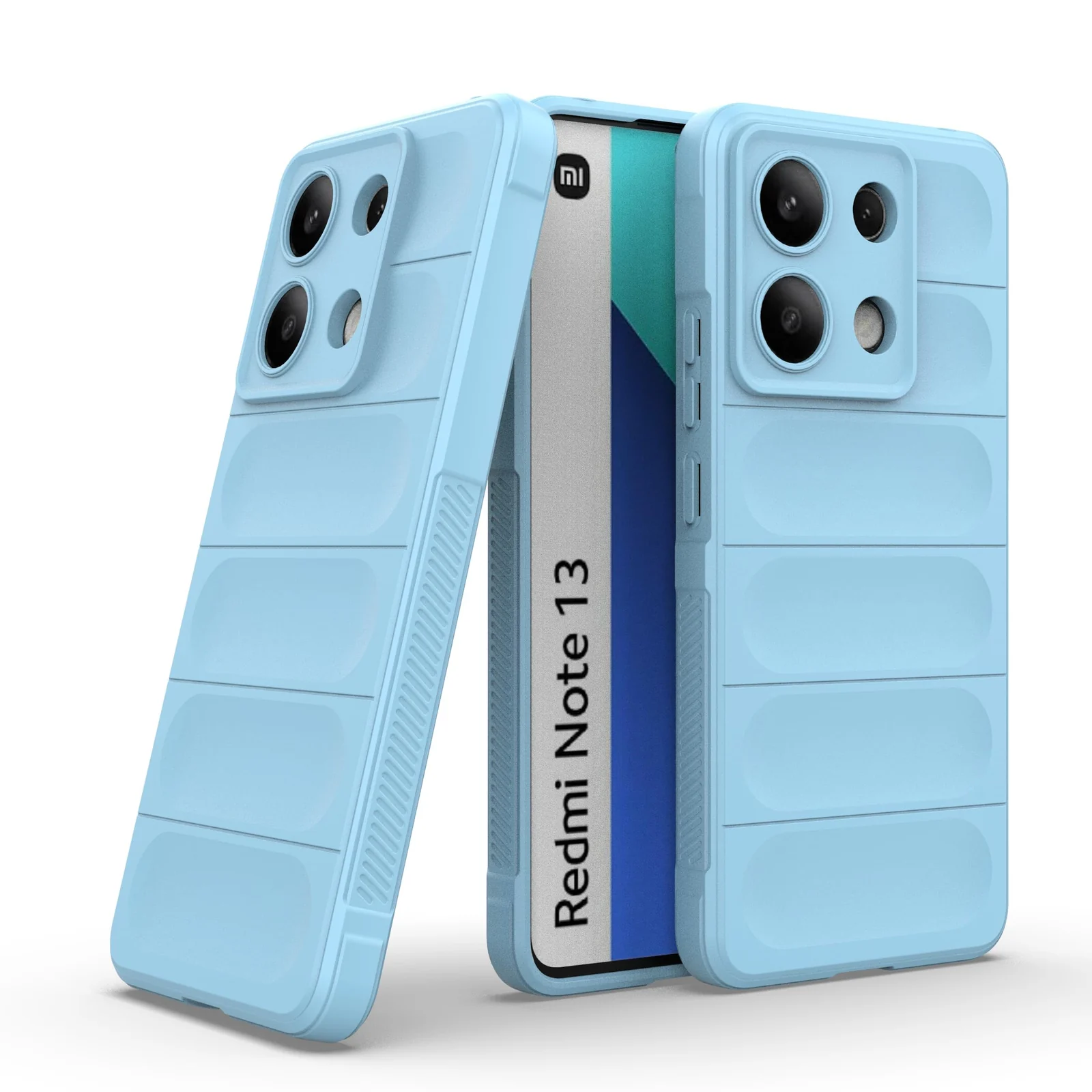 DL3 Mobilak Soft Silicone Protective Case for Xiaomi Redmi Note 13 4G with Camera Protection and Shockproof Design - Baby Blue