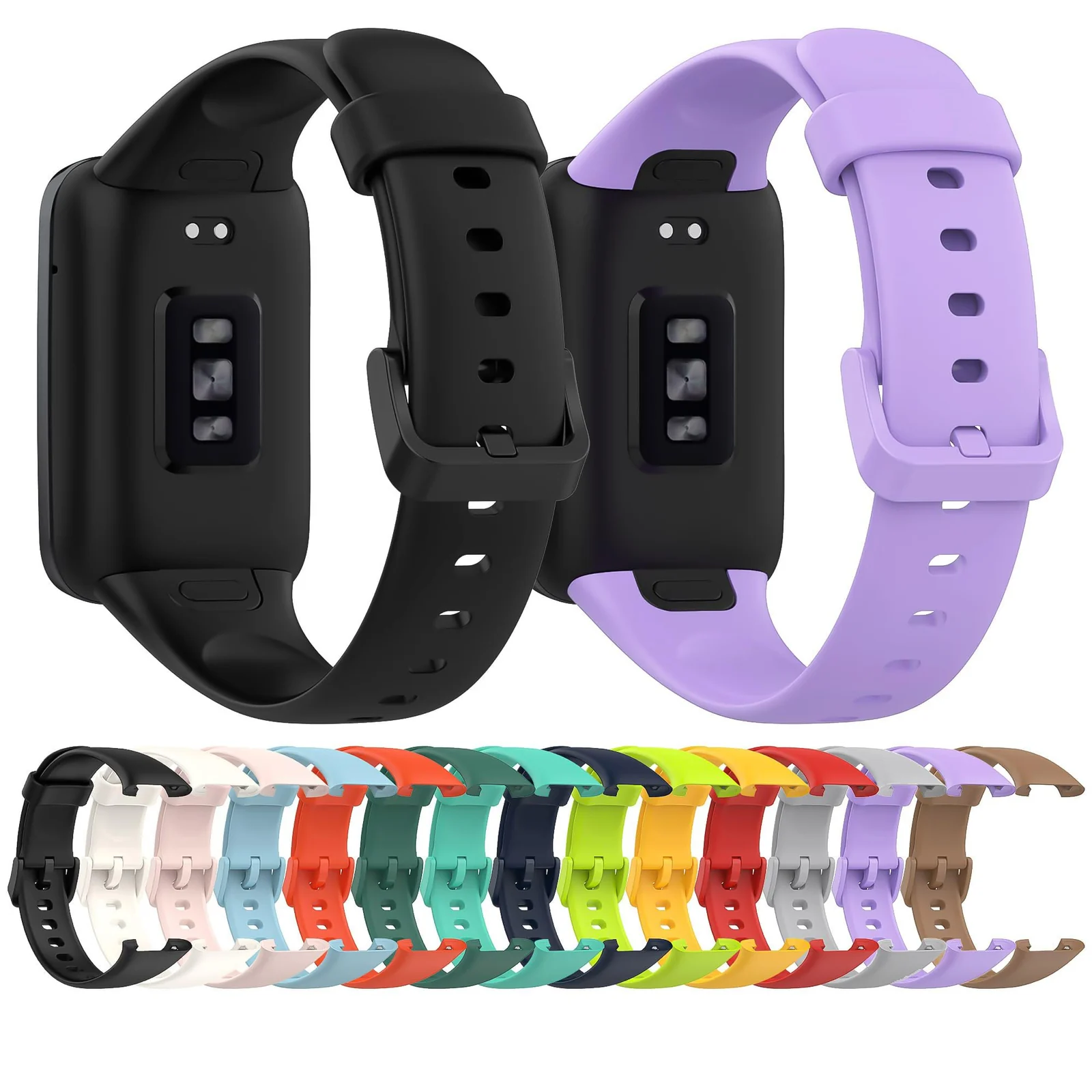 DL3 Mobilak Bands Compatible with Xiaomi Mi Band 7 Pro Watch Replacement Soft Durable Colourful Silicone Watch Band Sports Strap Wristband for Mi Band 7 Pro Smartwatch Accessories - Purple