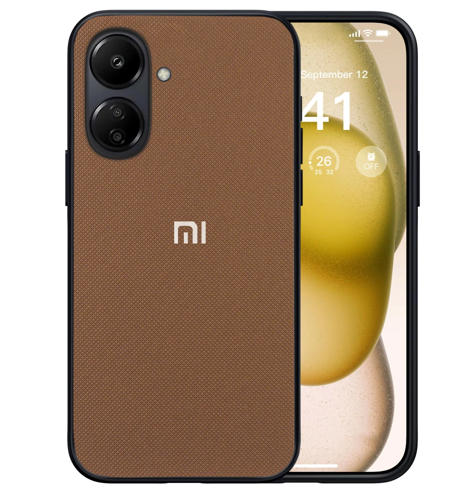 Dl3 Mobilak Compatible with Xiaomi Redmi 13C 4G / Poco C65 Case Dual Layer Heavy Duty Cell Phone Protective Cover Shockproof Rugged with Non-Slip Textured - Black