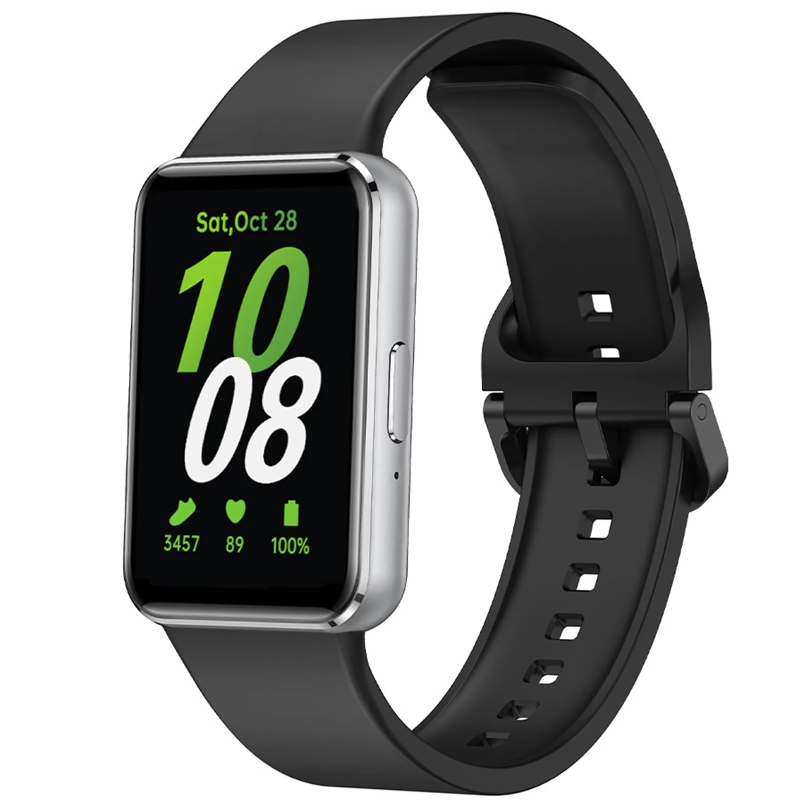 Dl3 Mobilak Compatible with Samsung Galaxy Fit 3 Band,Adjustable Length Wristband Bracelet Soft Silicone Accessory Replacement Strap for Samsung Galaxy Fit 3 for Women Men (Black)